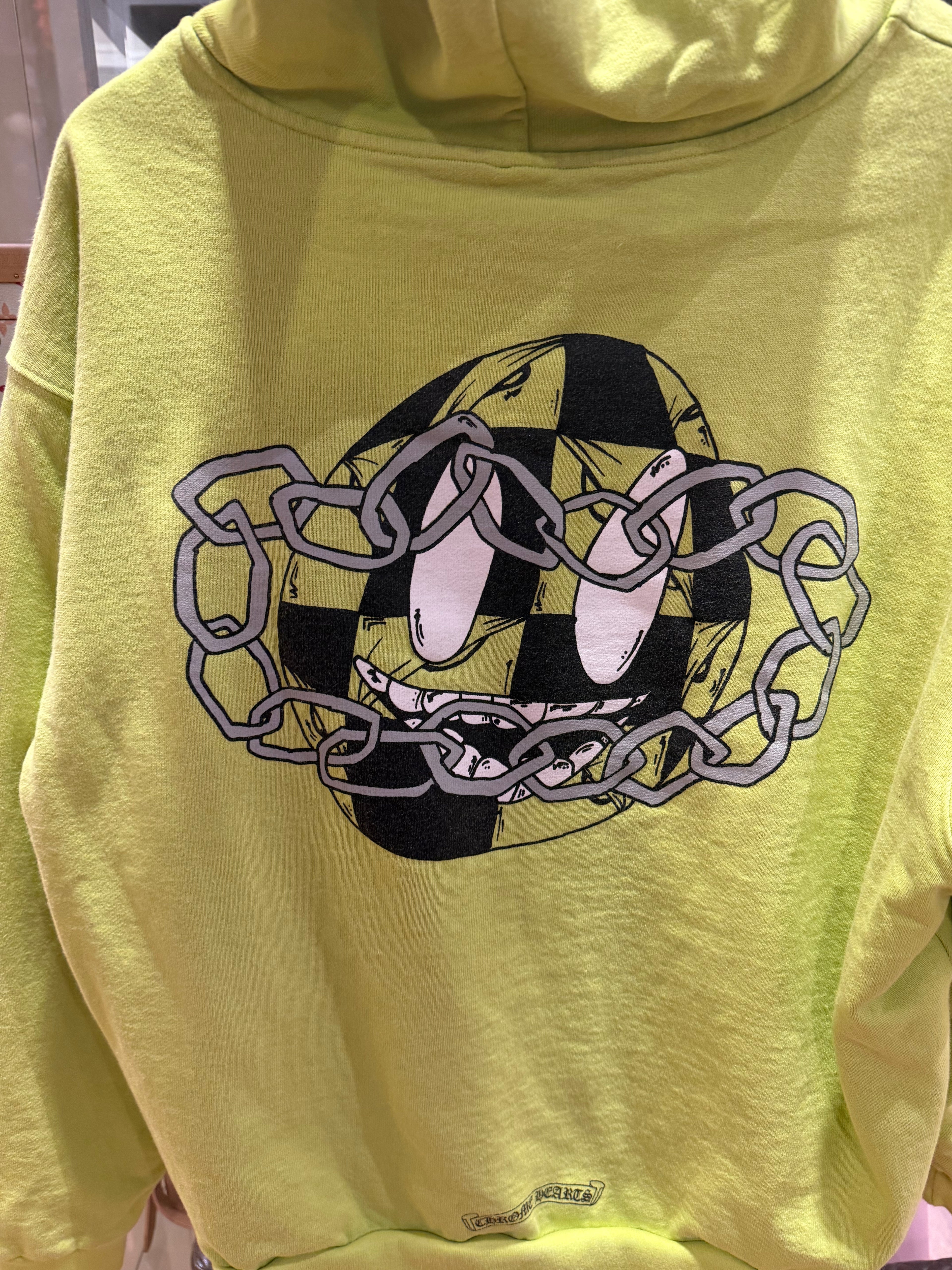 Chrome Hearts x Mattyboy ‘Link’ Thermal Zip Up Hoodie - Neon