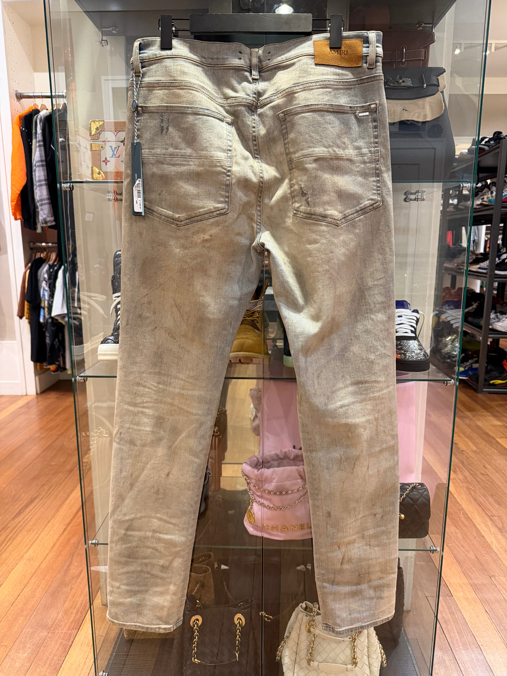 Amiri MX1 Distressed Skinny Jeans - Perfect Antique Indigo