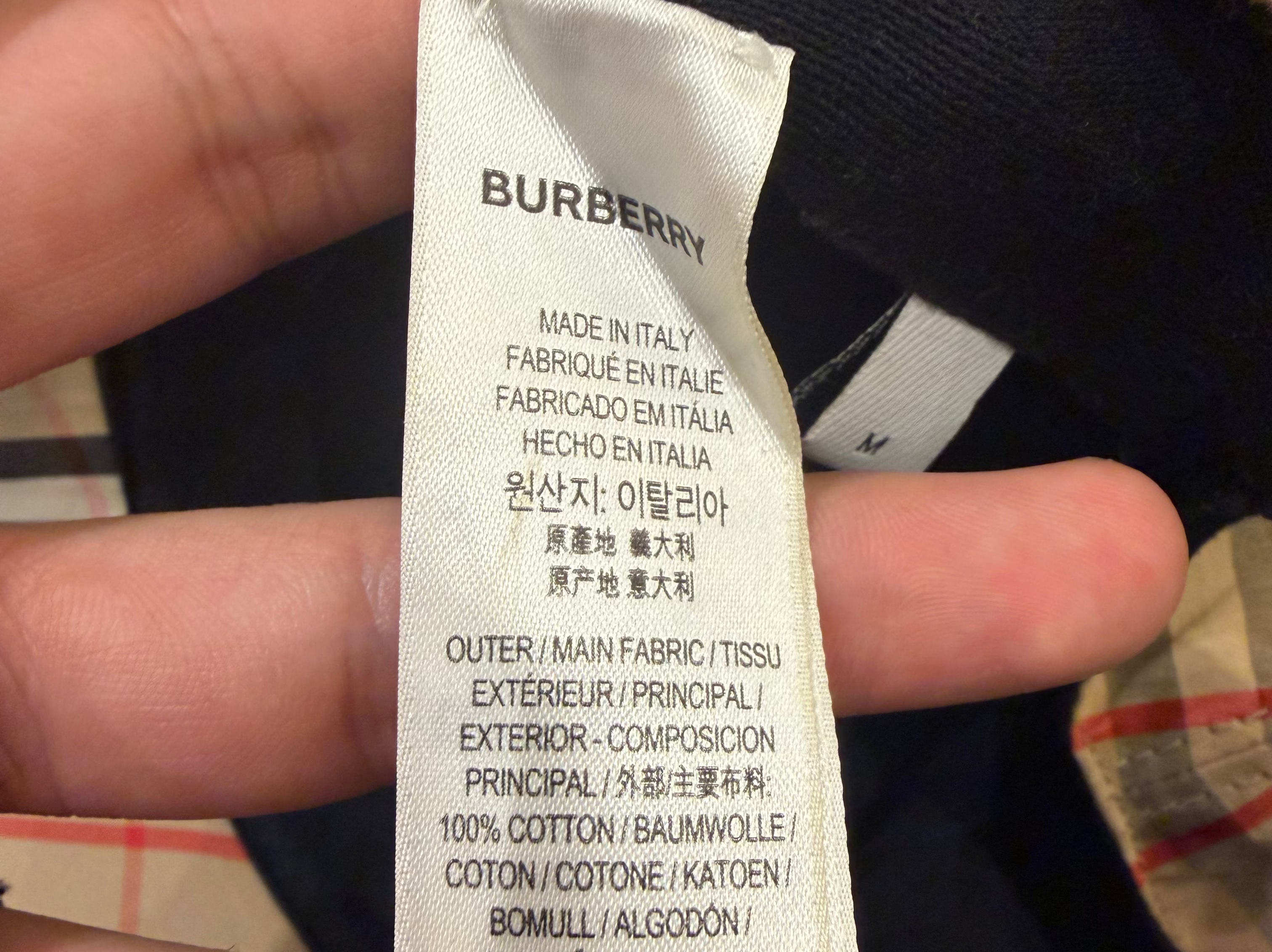 Burberry TB Icon Checkered Baseball Hat