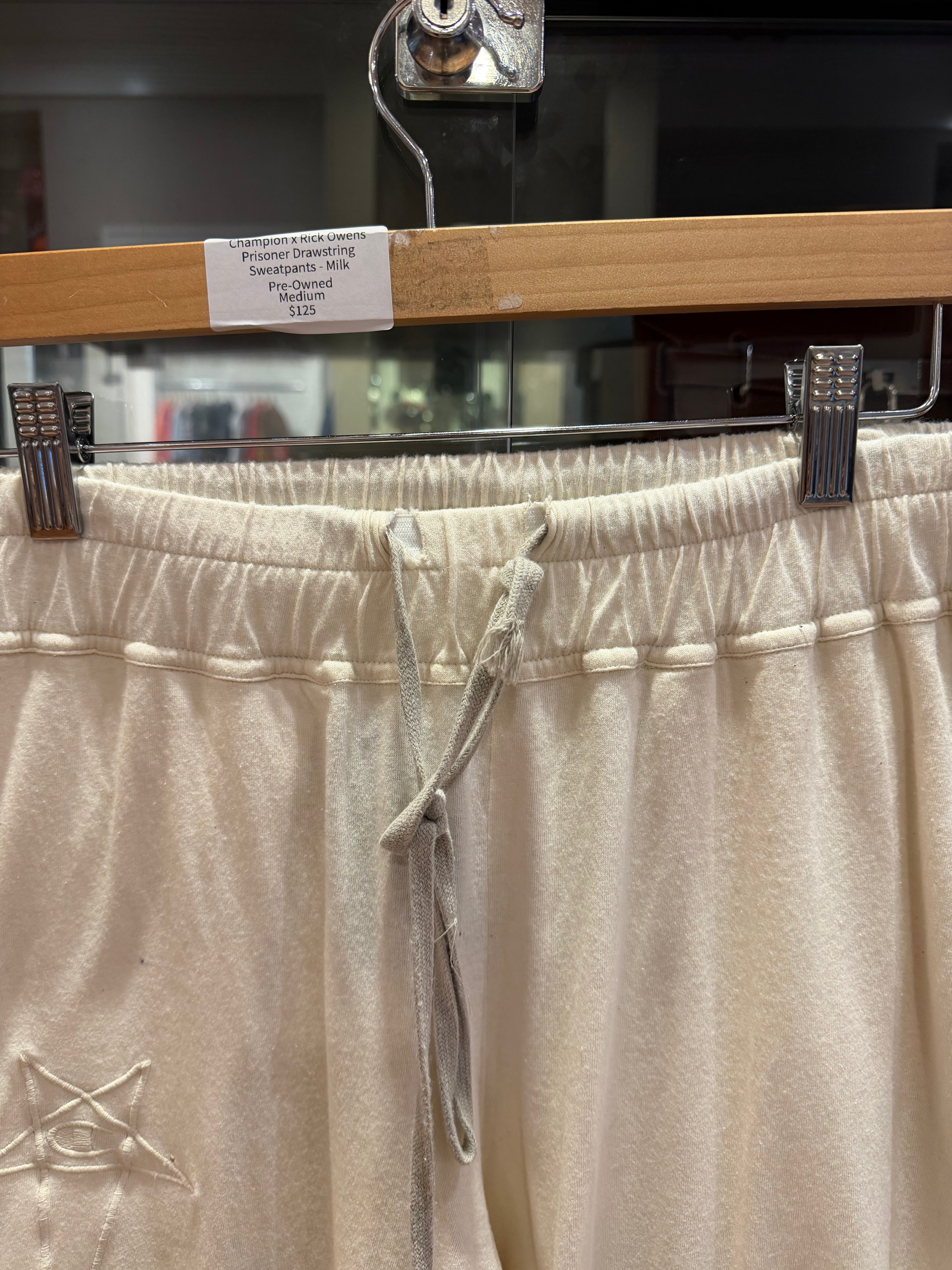 Champion x Rick Owns Prisoner Drawstring Sweatpants-Milk