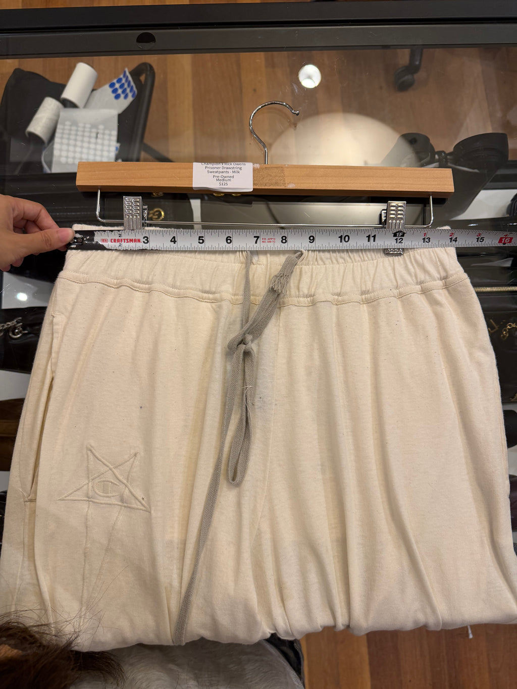 Champion x Rick Owns Prisoner Drawstring Sweatpants-Milk