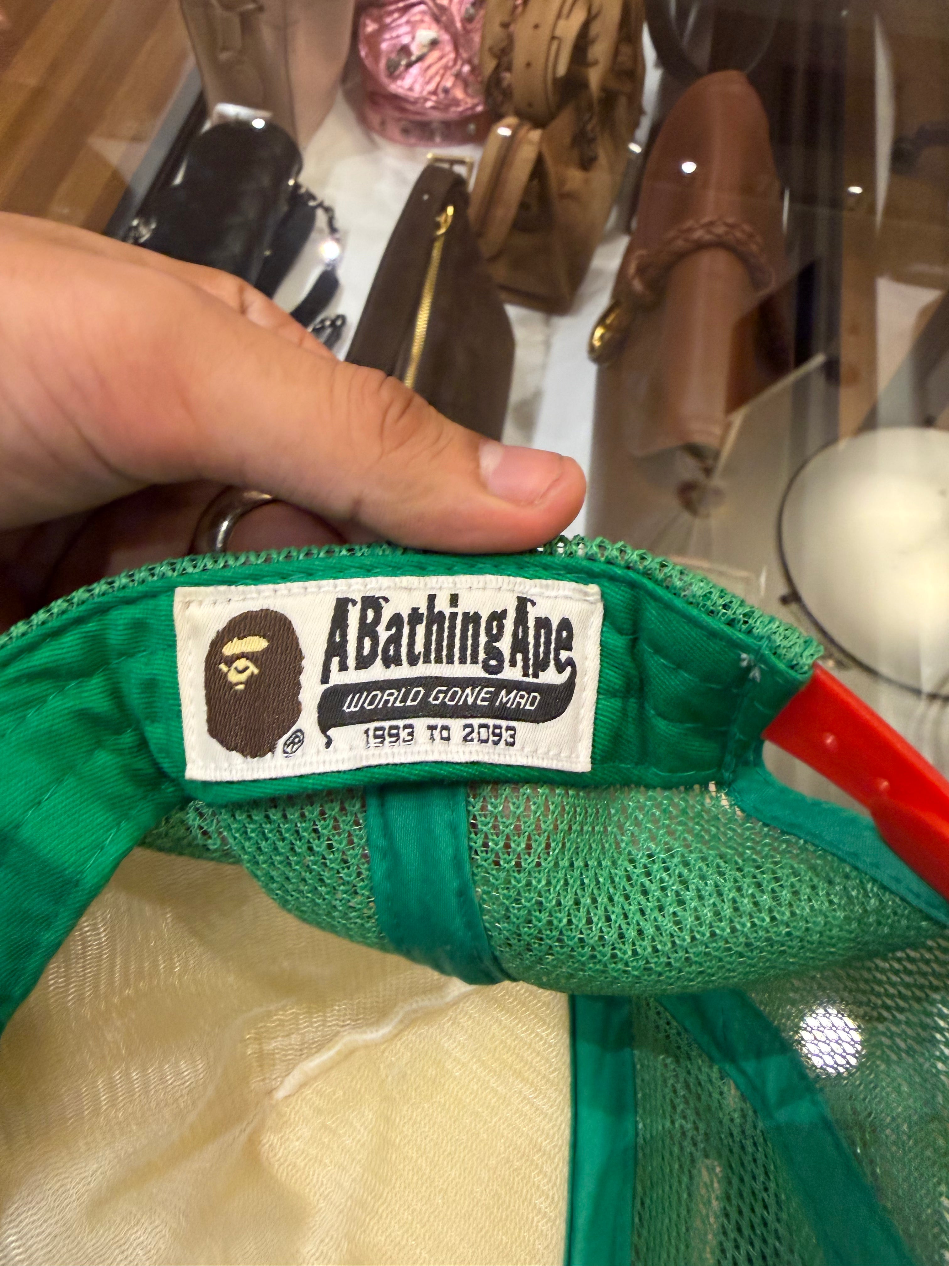 Bape Star Trucker Hat - Red & Green