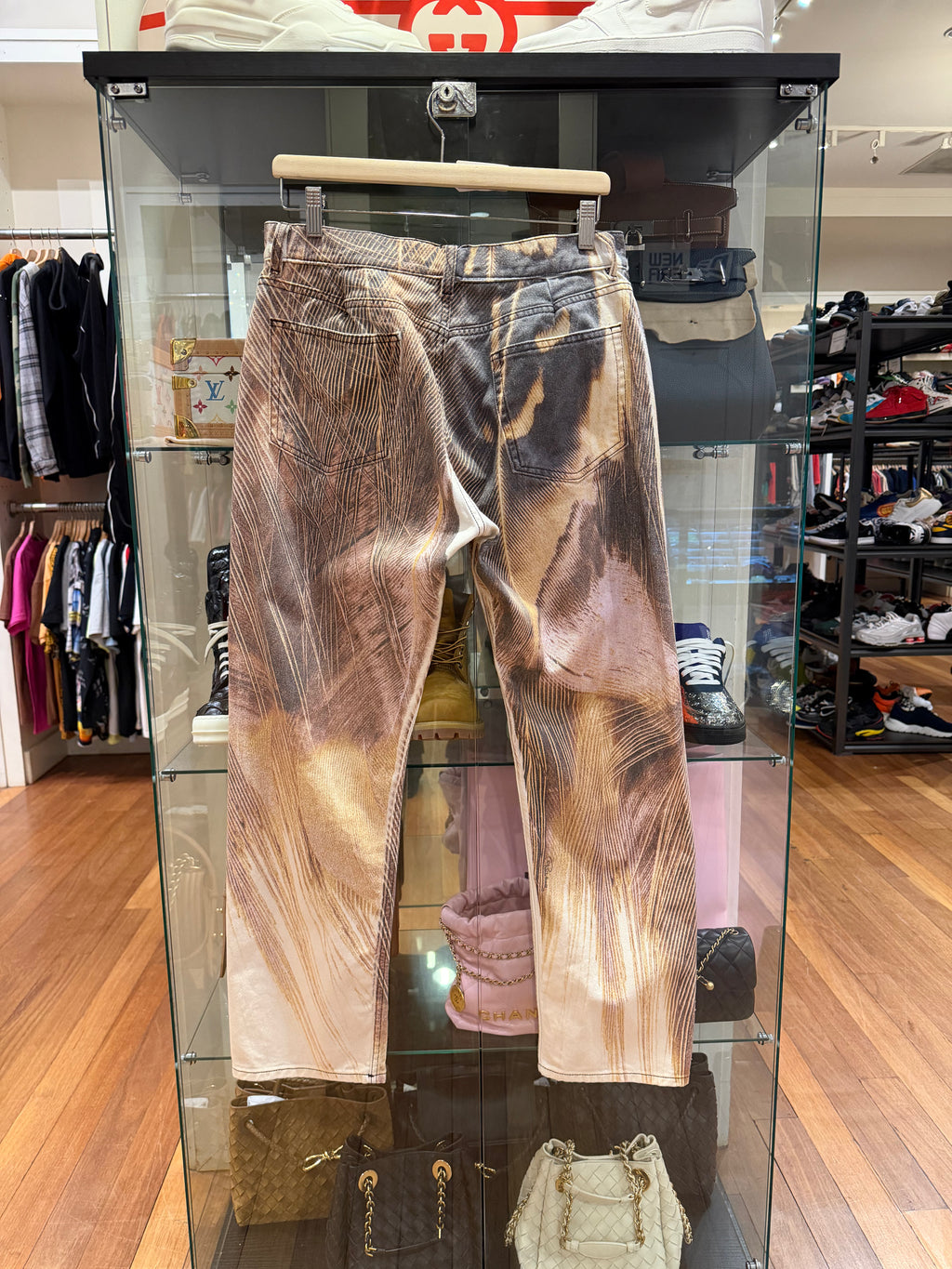 Robert Cavalli Savage Feather Print Jeans