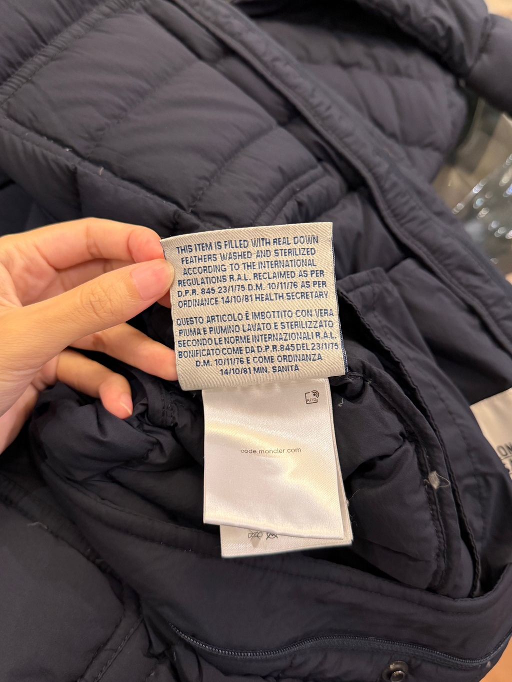 Moncler Longue Saison ‘Andy’ Light Jacket- Navy