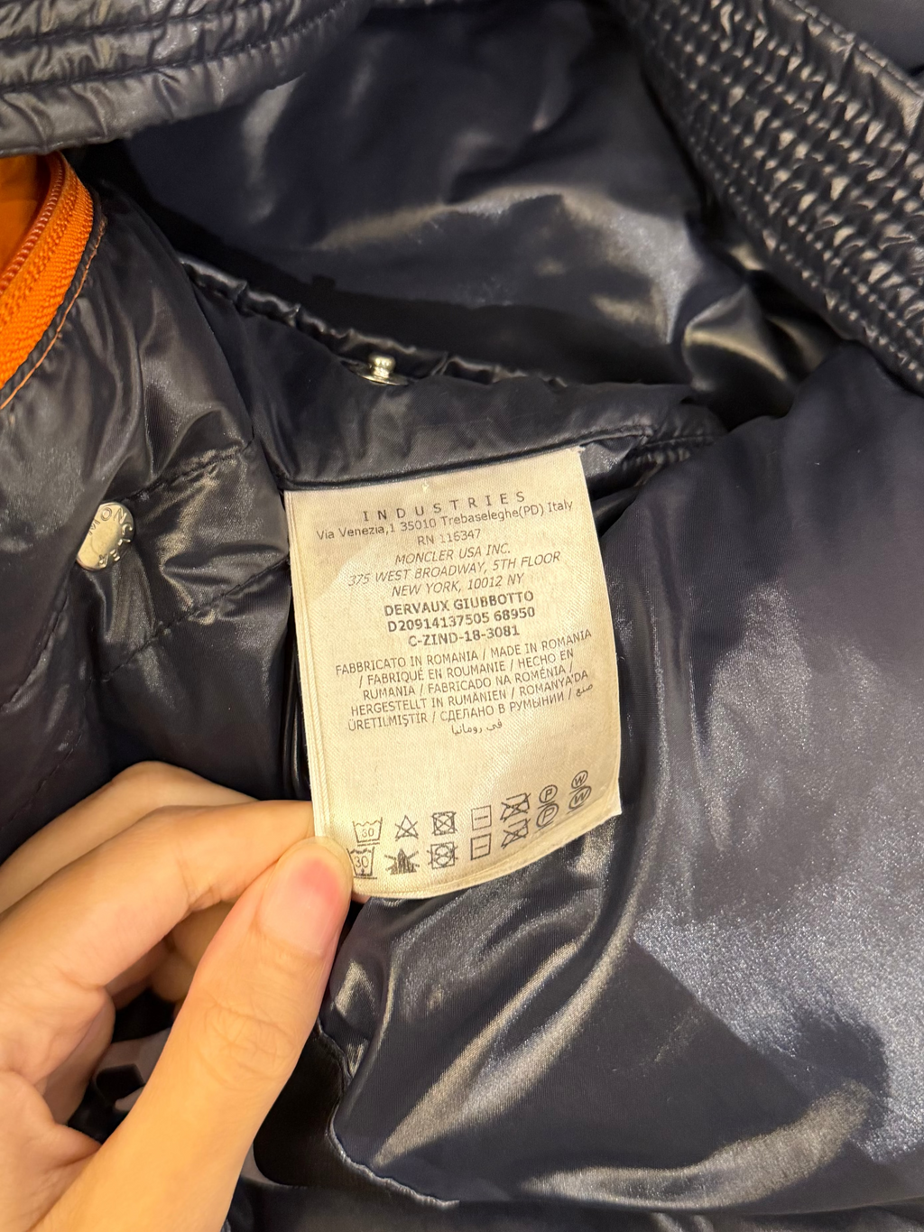 Moncer Dervaux Down Puffer
Jacket - Orange
