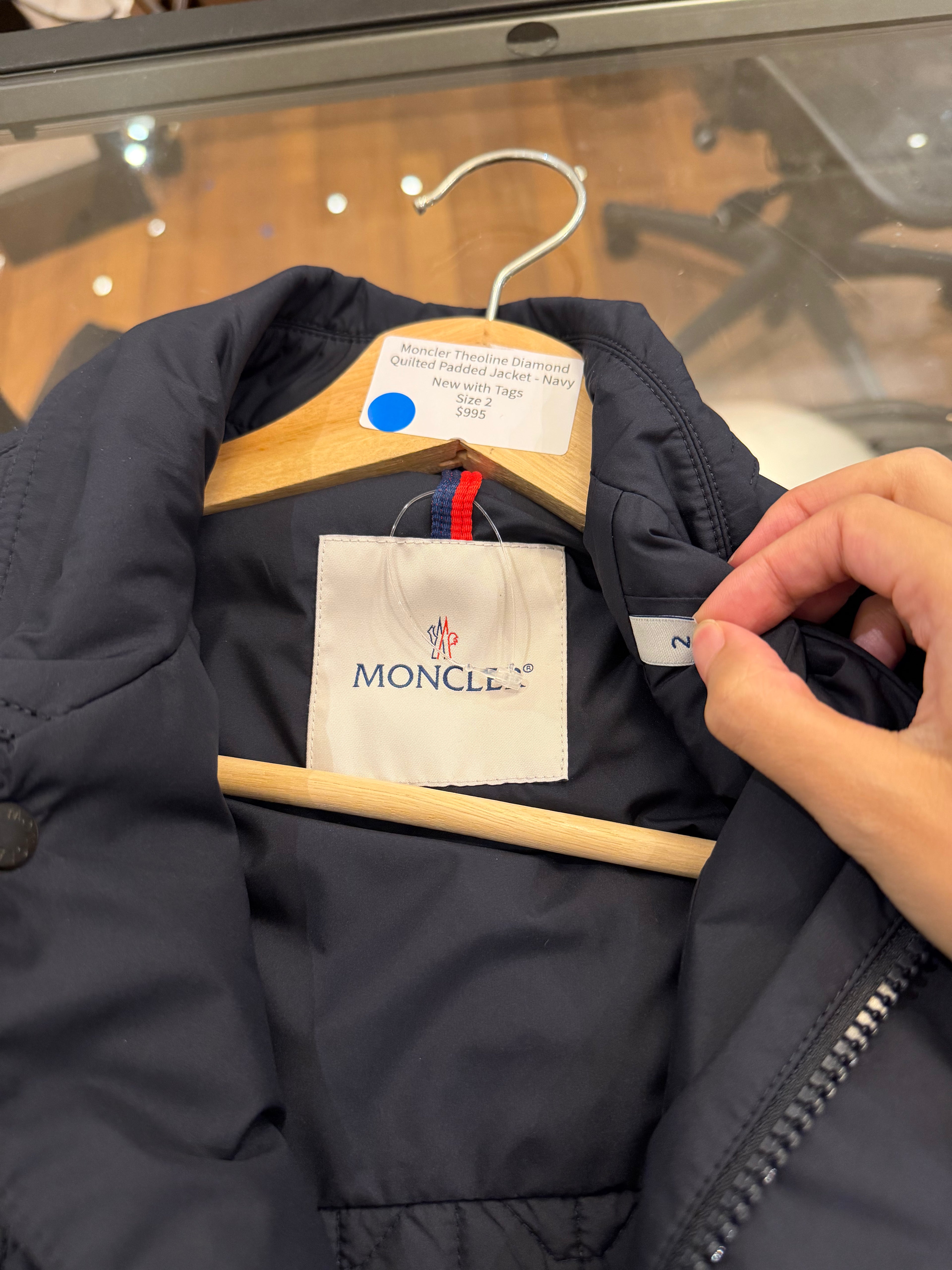 Moncler Theoline Diamond
Quilted Padded Jacket - Navy