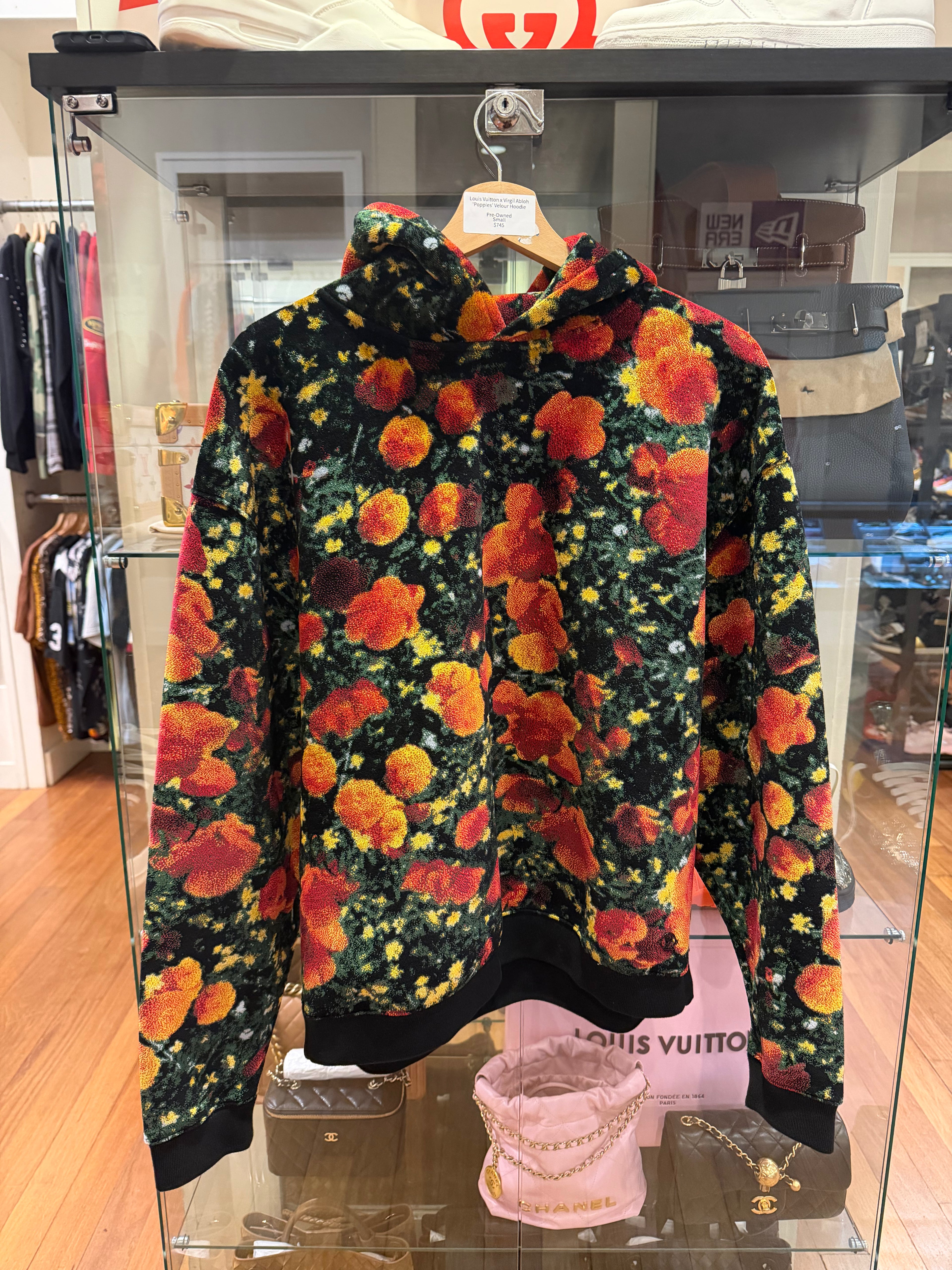 Louis Vuitton x Virgil Abloh ‘Poppies’ Velour Hoodie