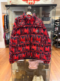 Moncler Frioland Giubbotto Hooded Monogram Jacket -
Red & Black