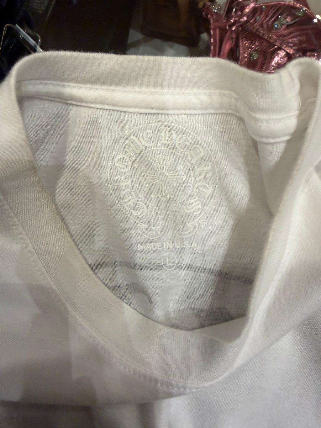 Chrome Hearts New York Excl. Horseahoe Pocket Tee - White
