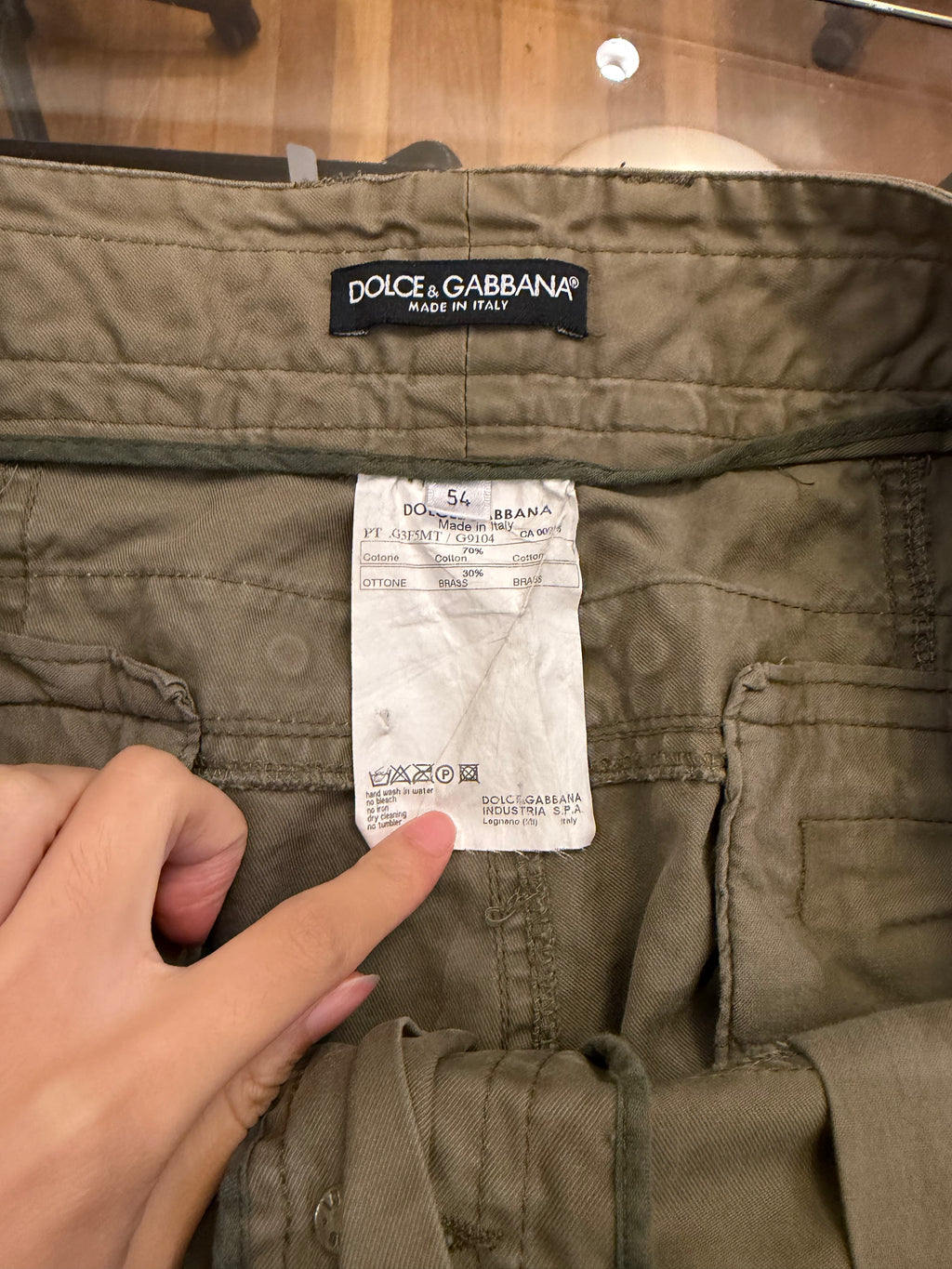 Doice & Gabbana Grommet
Eyelet Cargo Pants - Olive