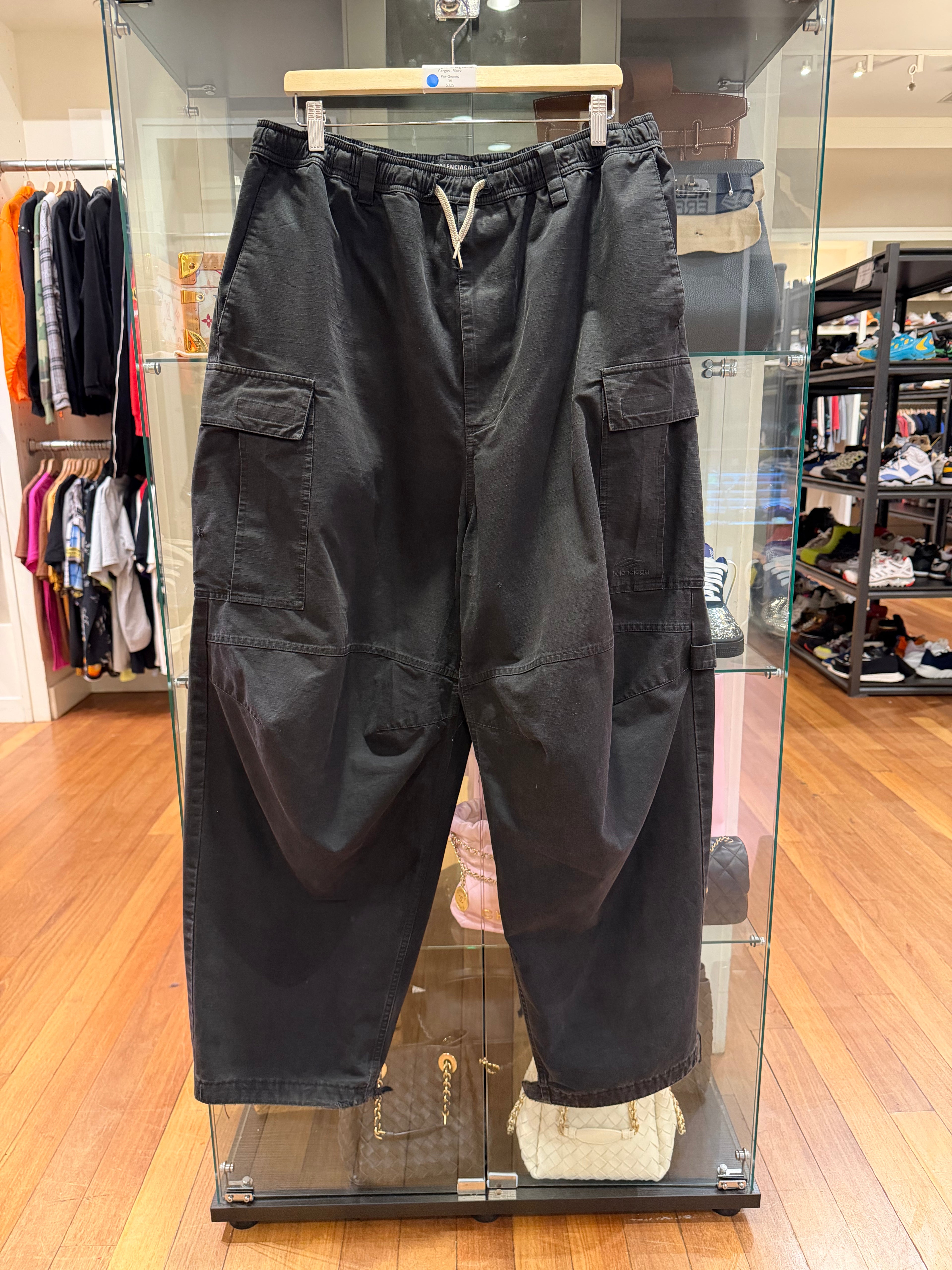 Balenciaga Wide Leg Canvas
Cargos - Black