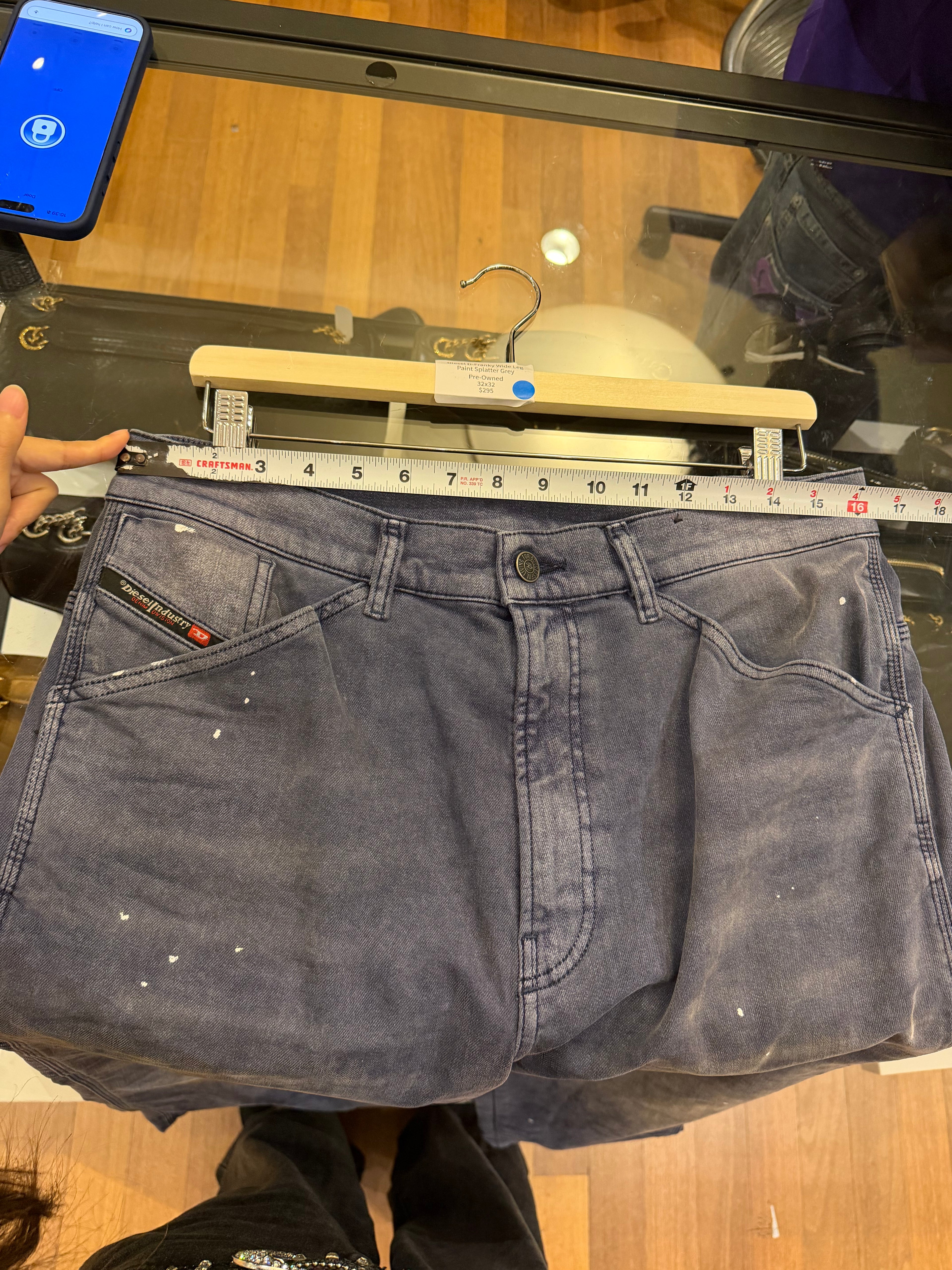 Diesel D-Franky Wide Leg
Paint Splatter Grey