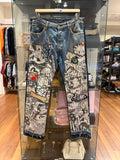 Evisu Patchwork Denim Jeans
- Blue