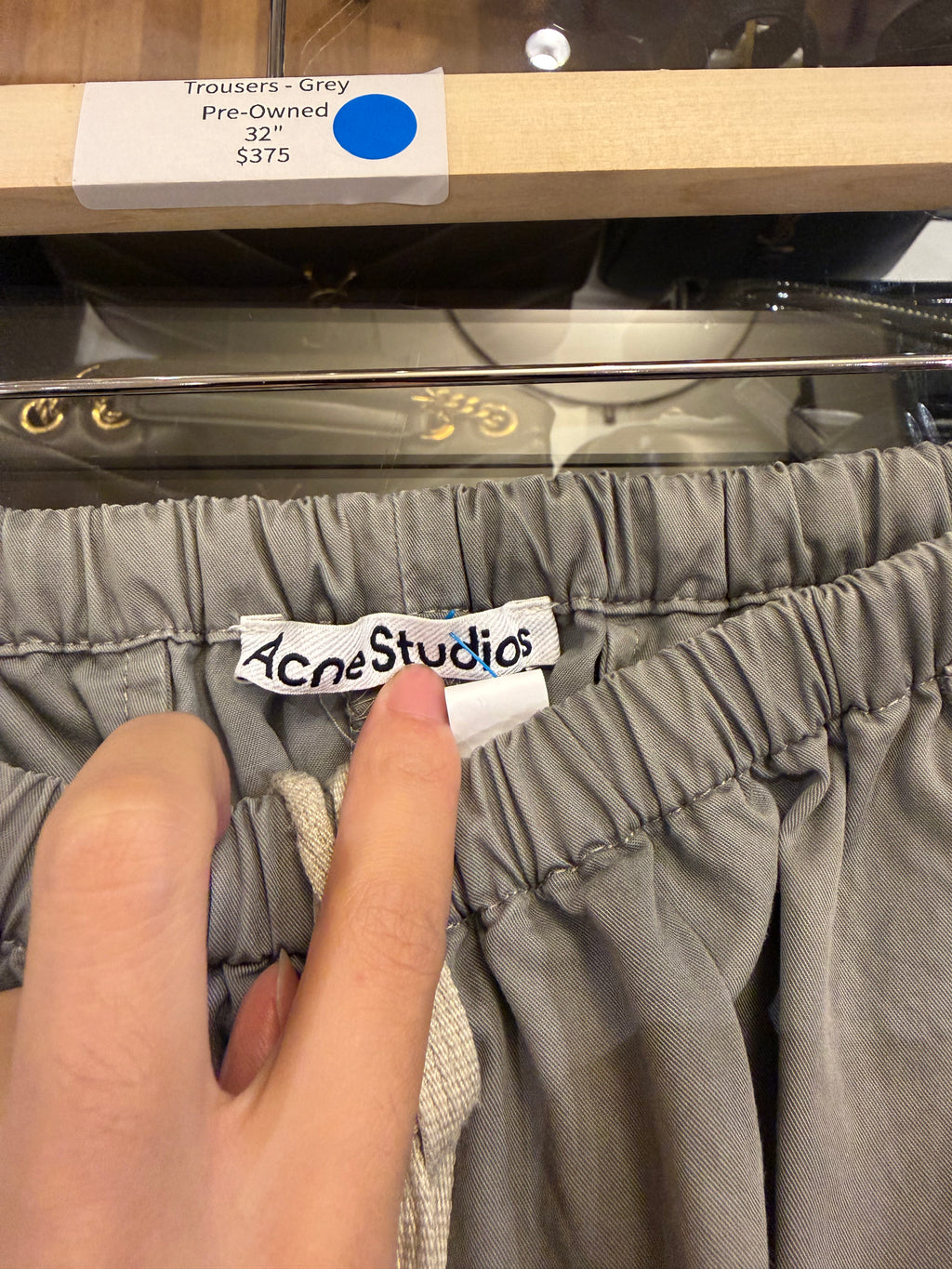 Acne Studios Wide Leg Cargo
Trousers - Grey