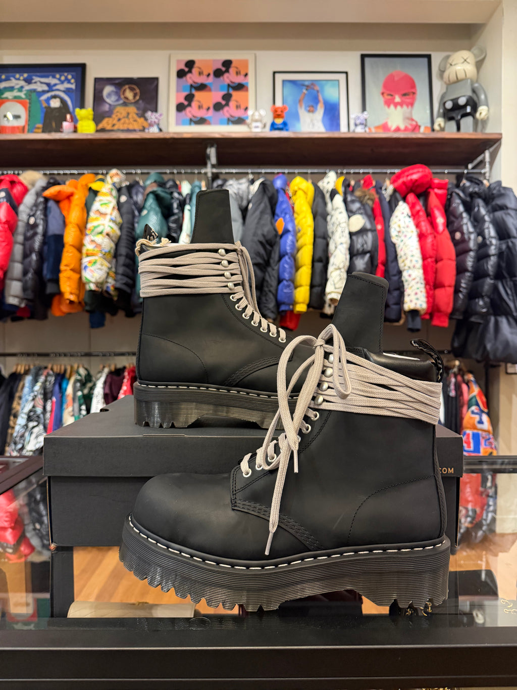Rick Owens x Dr. Marten Quad Steel Toe Boot