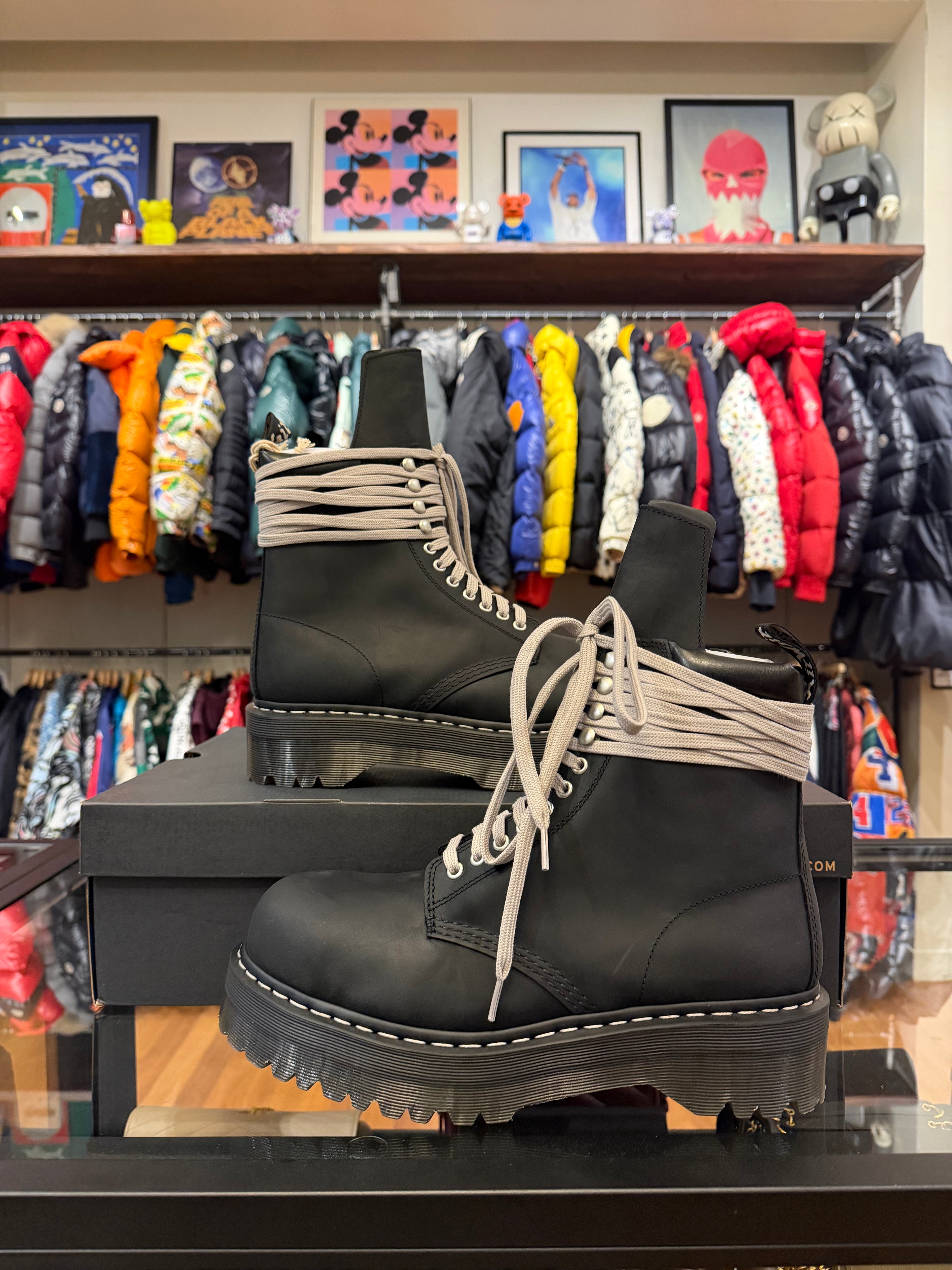 Rick Owens x Dr. Marten Quad Steel Toe Boot