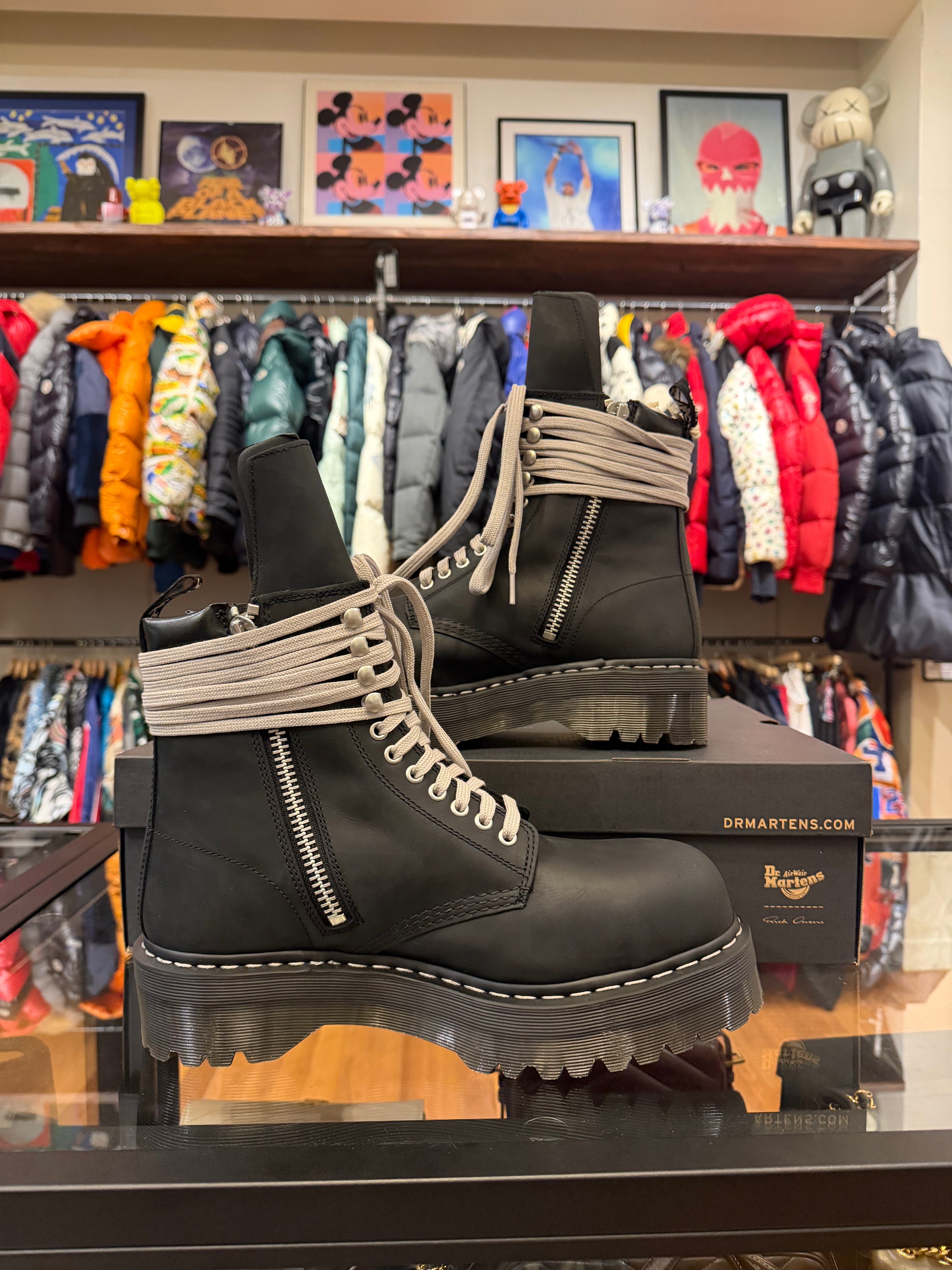 Rick Owens x Dr. Marten Quad Steel Toe Boot