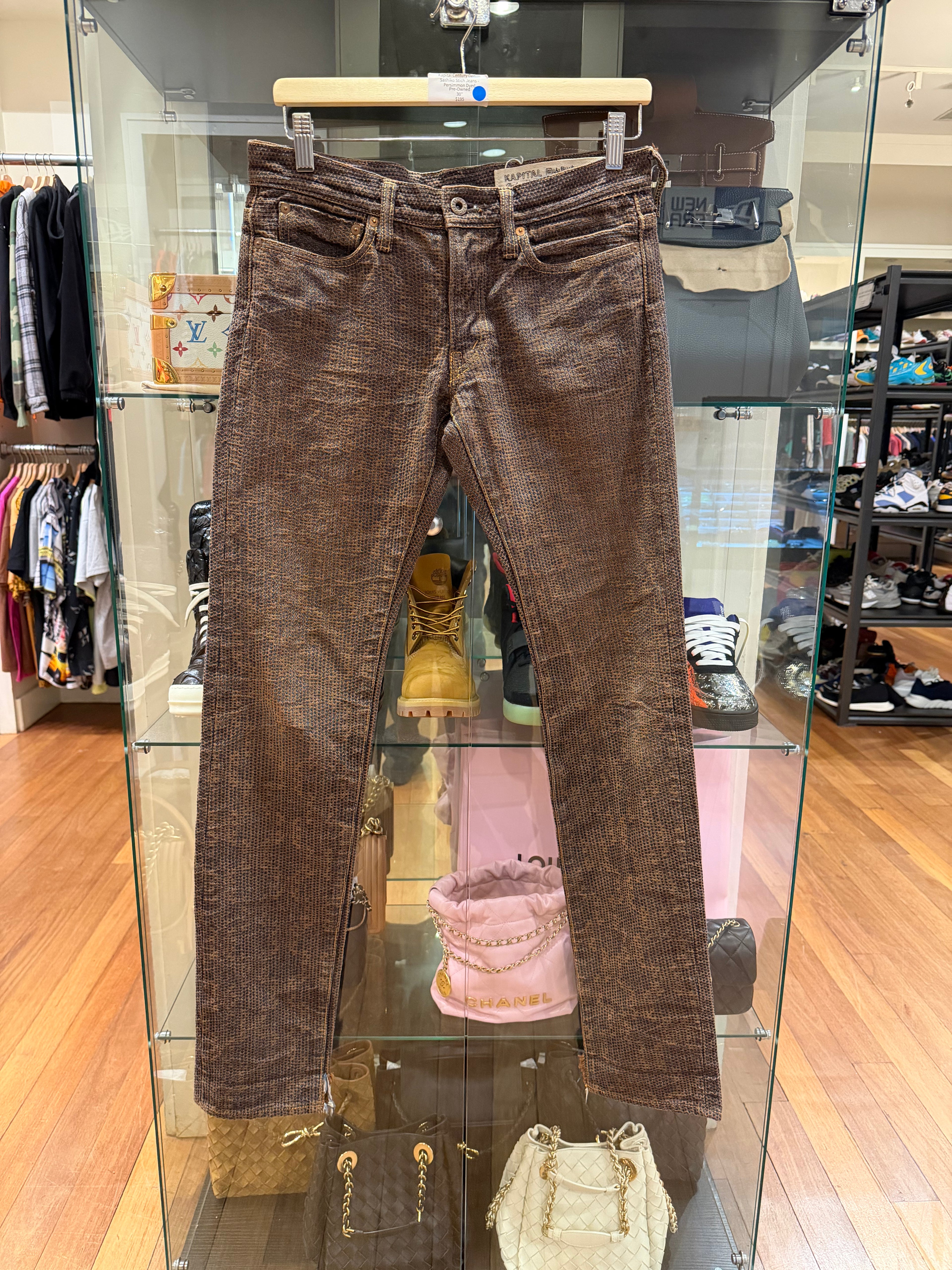 Kapital Century Denim
Sashiko Stich Jeans -
Persımmon Dyed