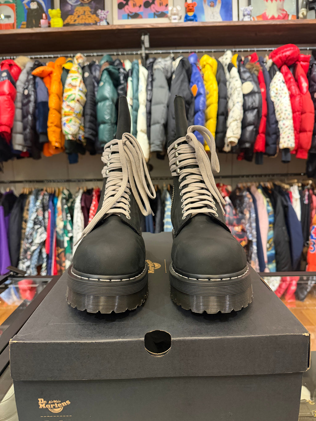 Rick Owens x Dr. Marten Quad Steel Toe Boot