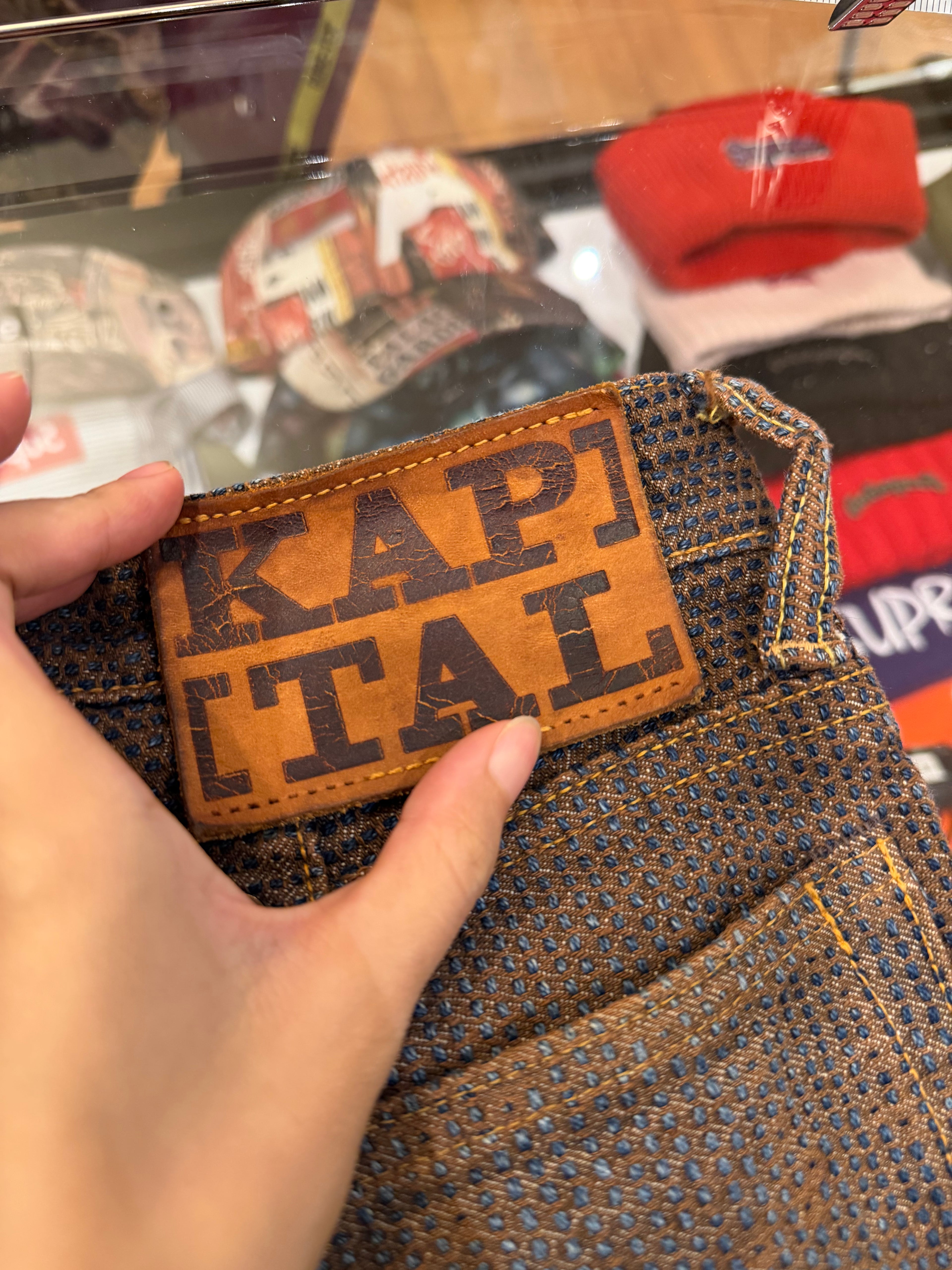 Kapital Century Denim
Sashiko Stich Jeans -
Persımmon Dyed