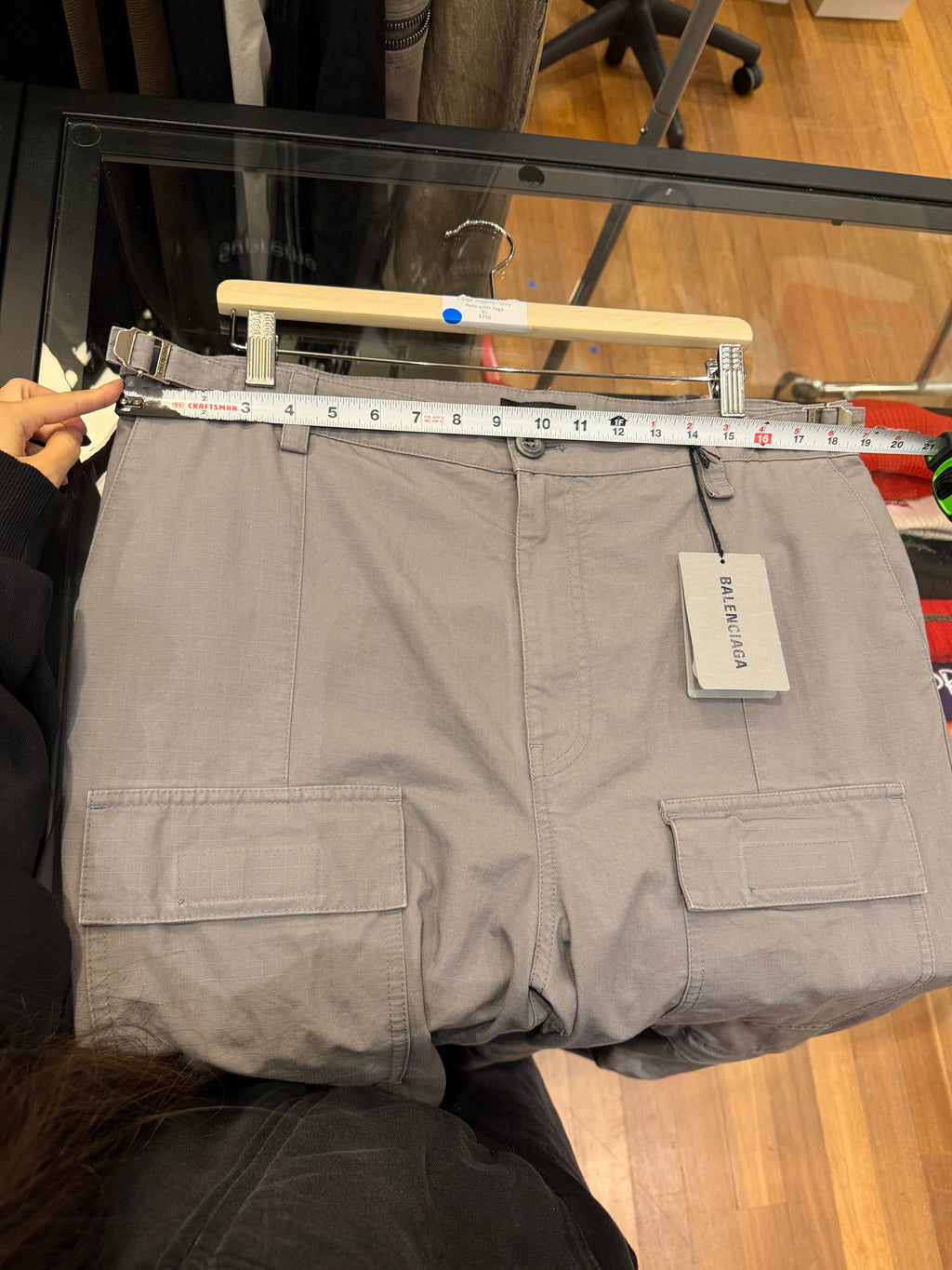 Balenciaga Ripstop Flared
Cargo Joggers - Grey