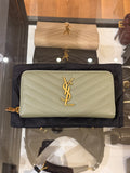 Saint Laurent Cassandre Zip Around Wallet - Green