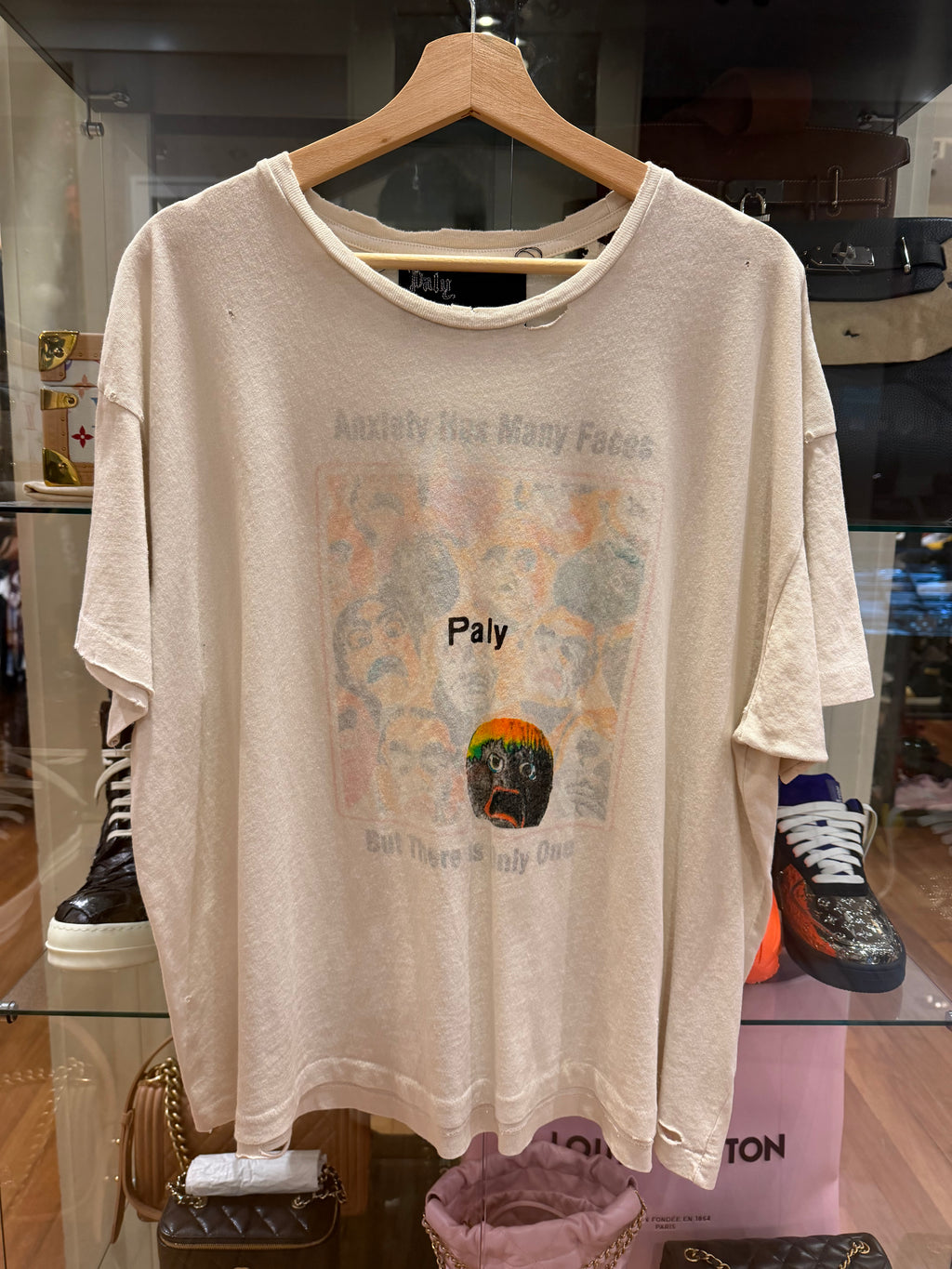 Paly Hollywood Anxiety Has Many Faces Tee - White