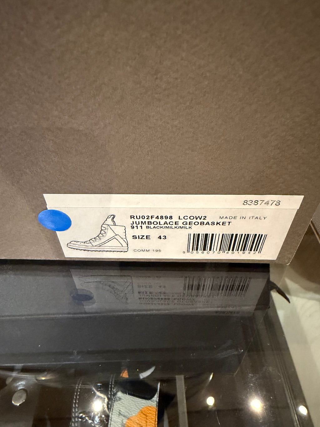 Rick Owens Jumbolace Geobaskets - Black/Milk