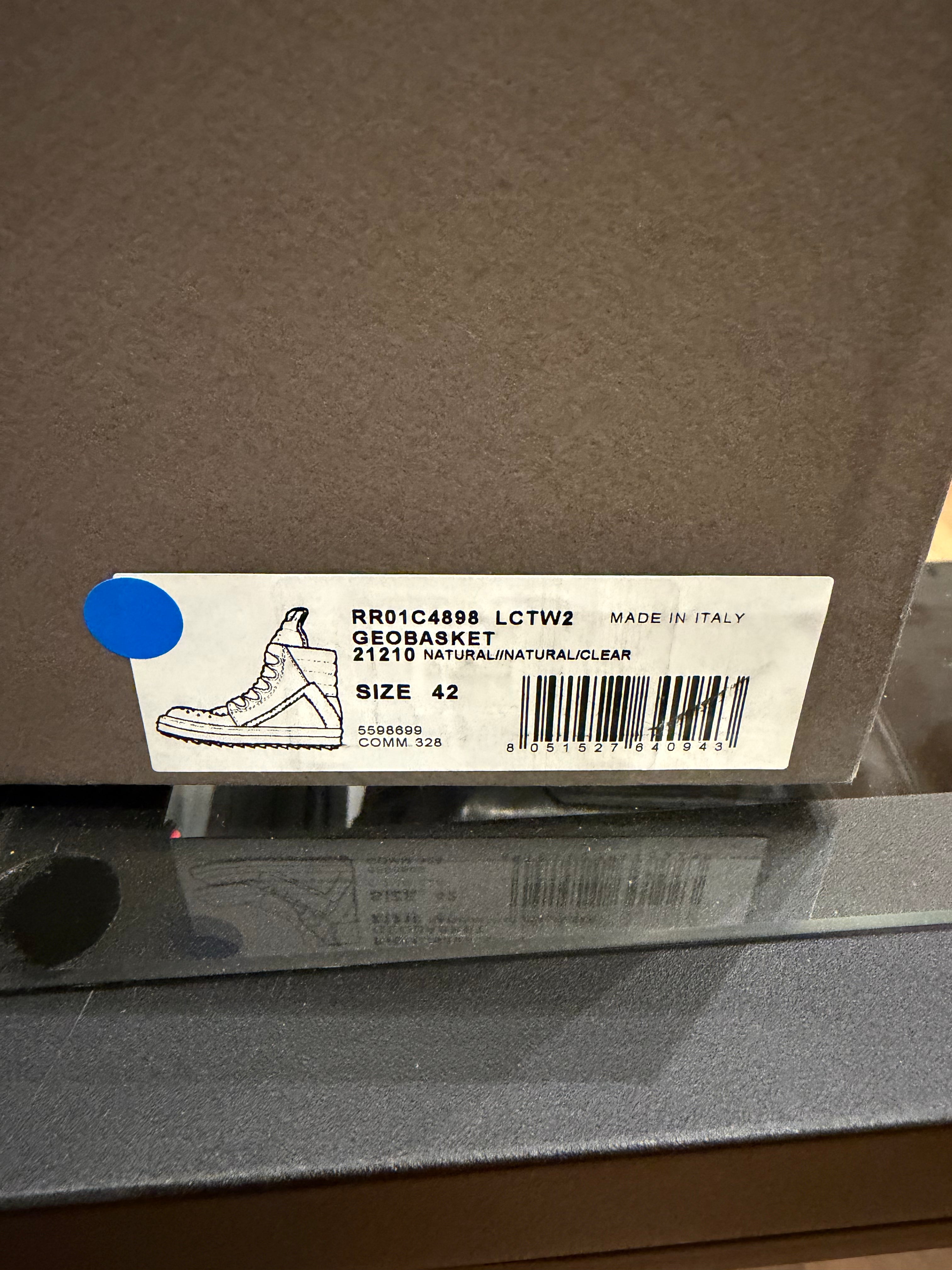 Rick Owens Jumbolace Geobaskets - Black/Milk
