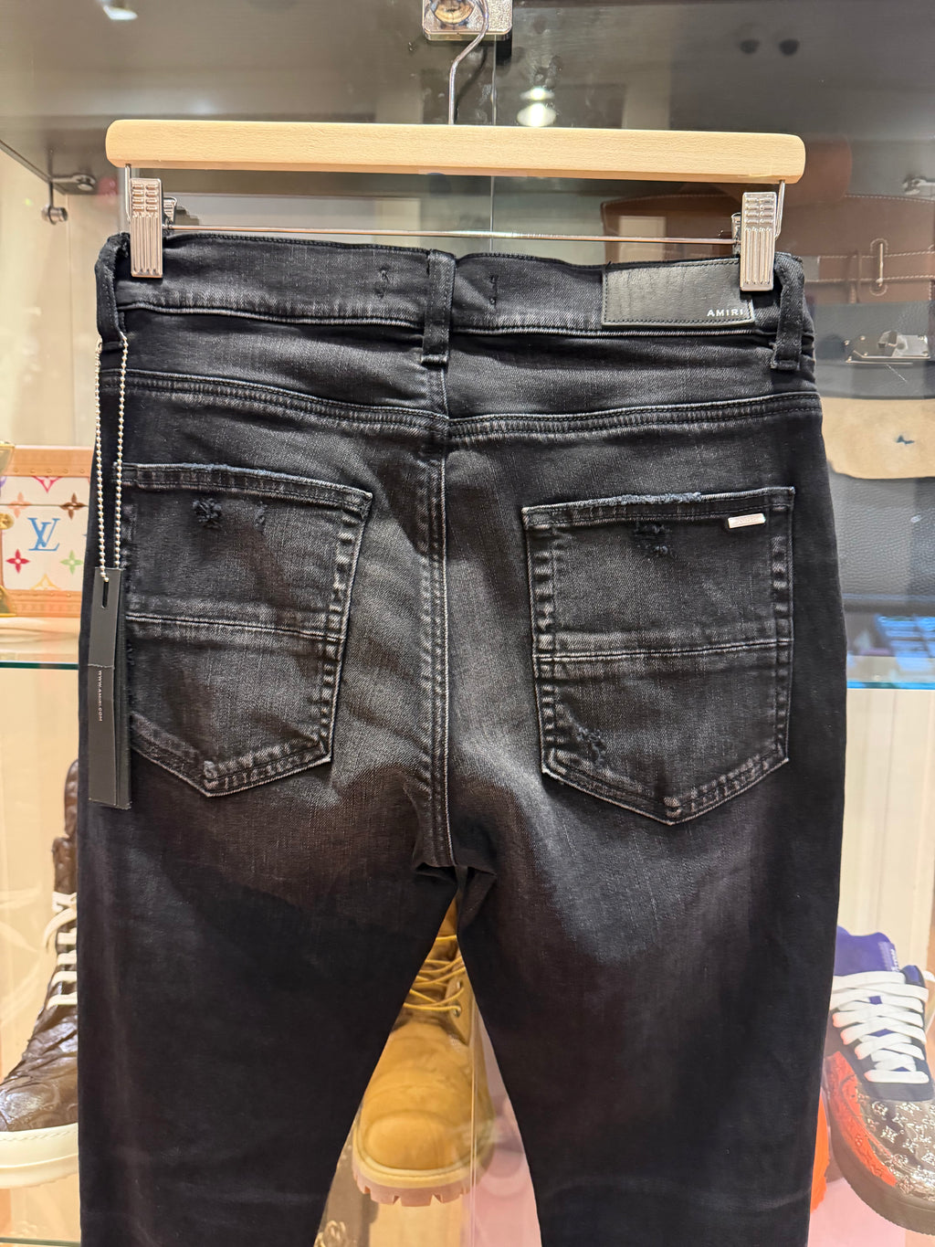 Amiri Rainbow Paisley Thrasher Jeans with Patches