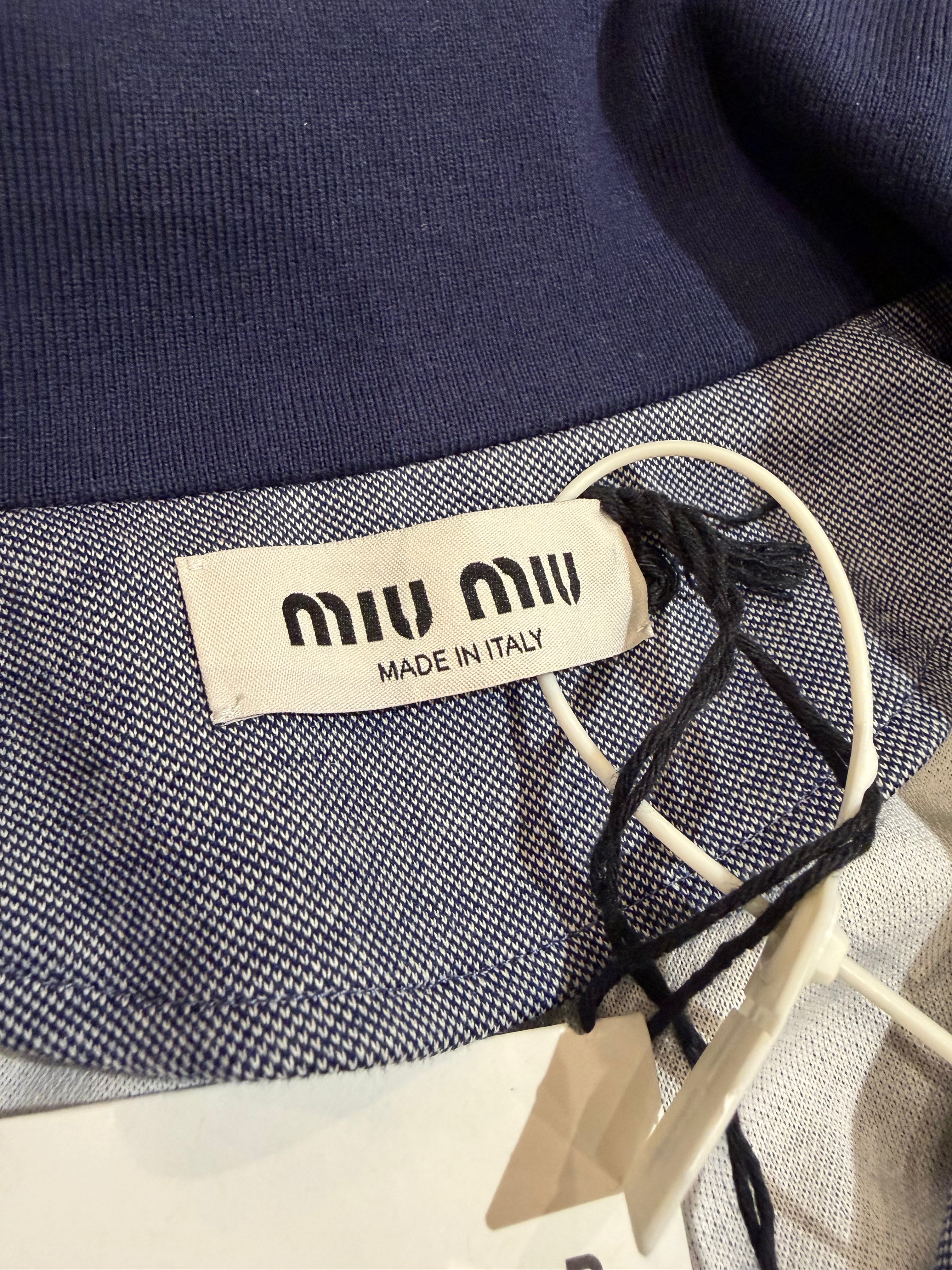 Miu Miu Deux-Tonal Knit WMN Track Jacket