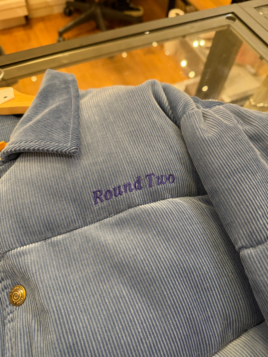 Round Two Corduroy Puffer
Jacket