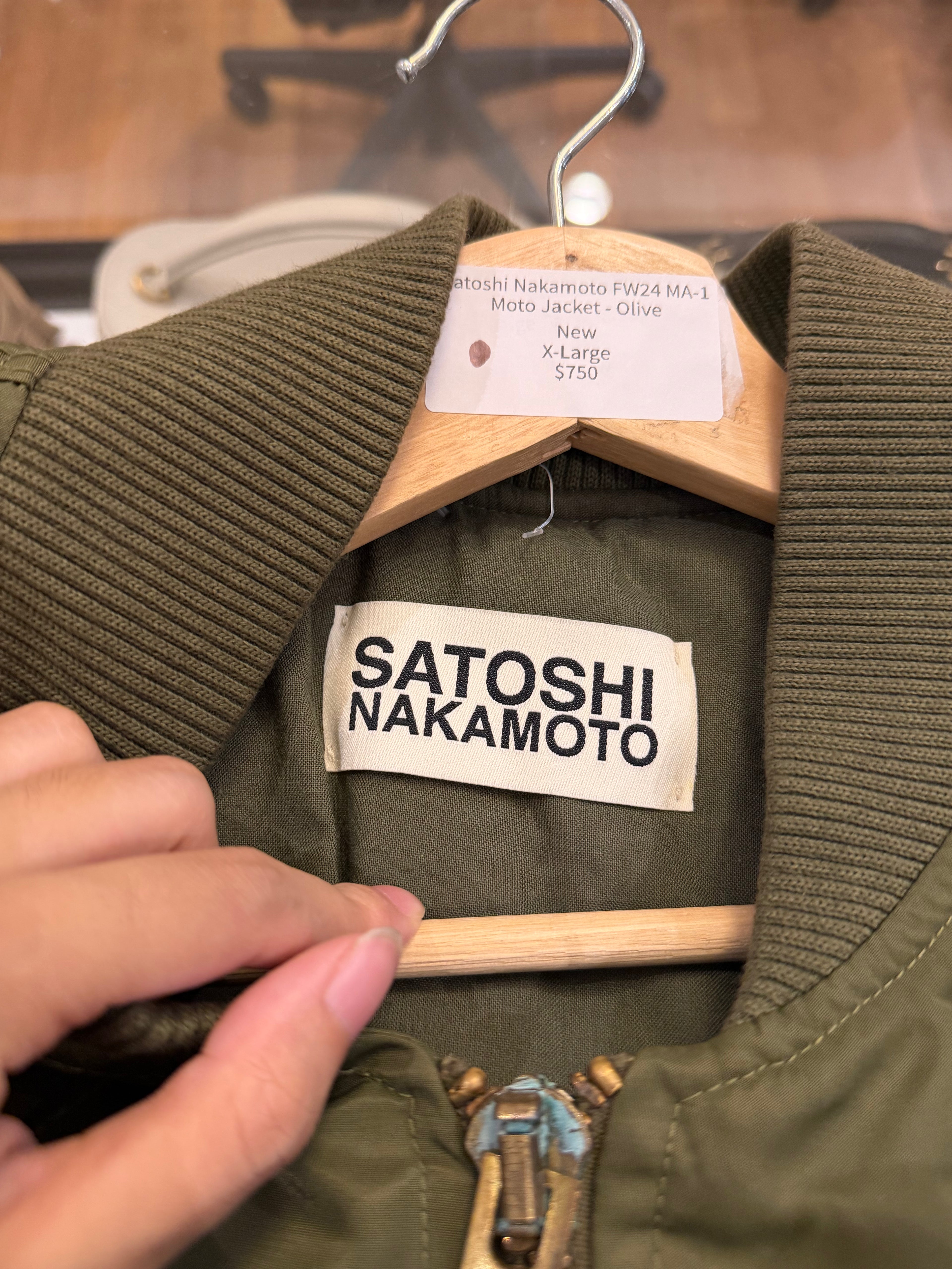 Satoshi Nakamoto FW24 MA-1
Moto Jacket - Olive
