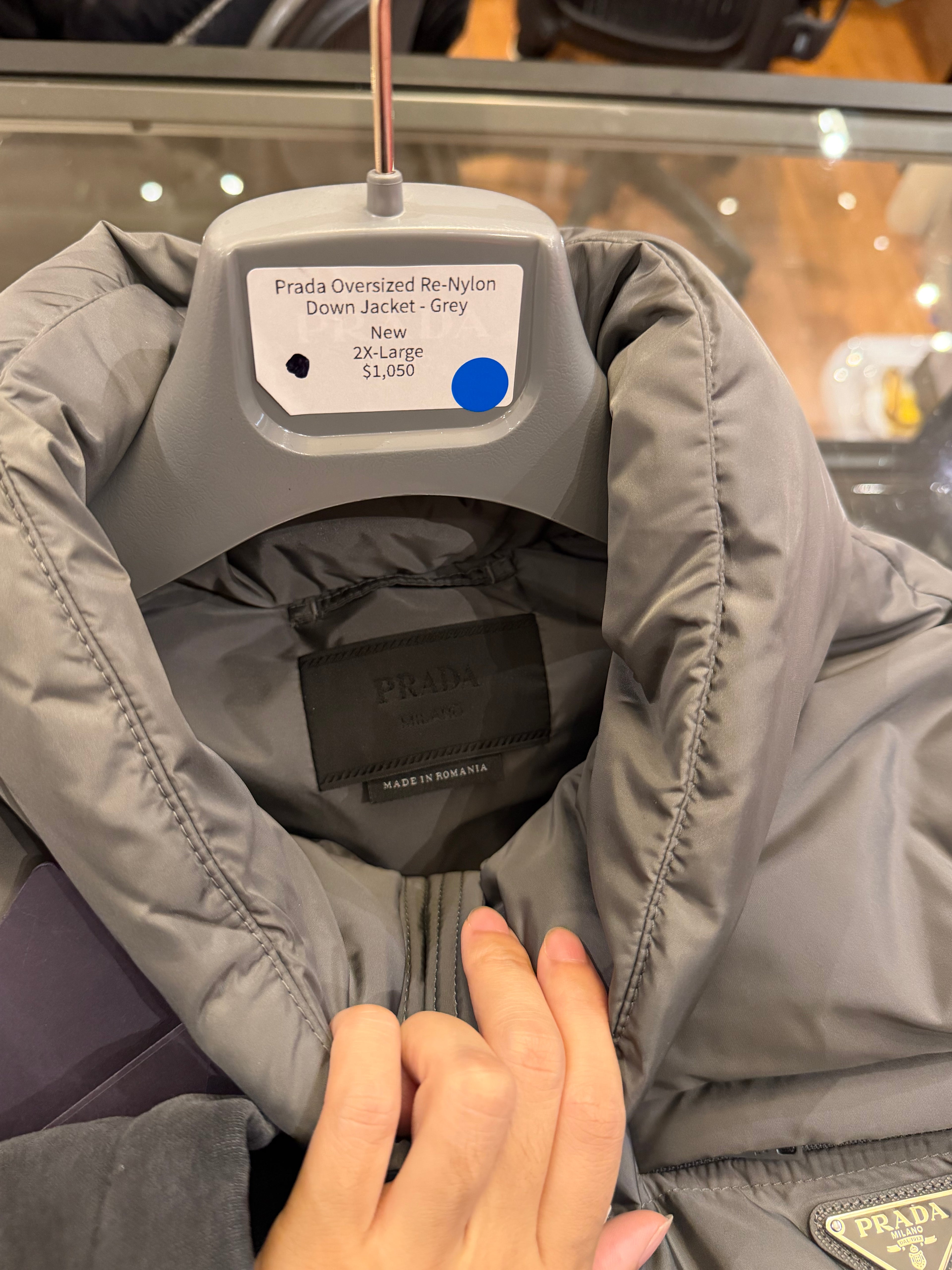 Prada Oversized Re-Nylon
Down Jacket - Grey