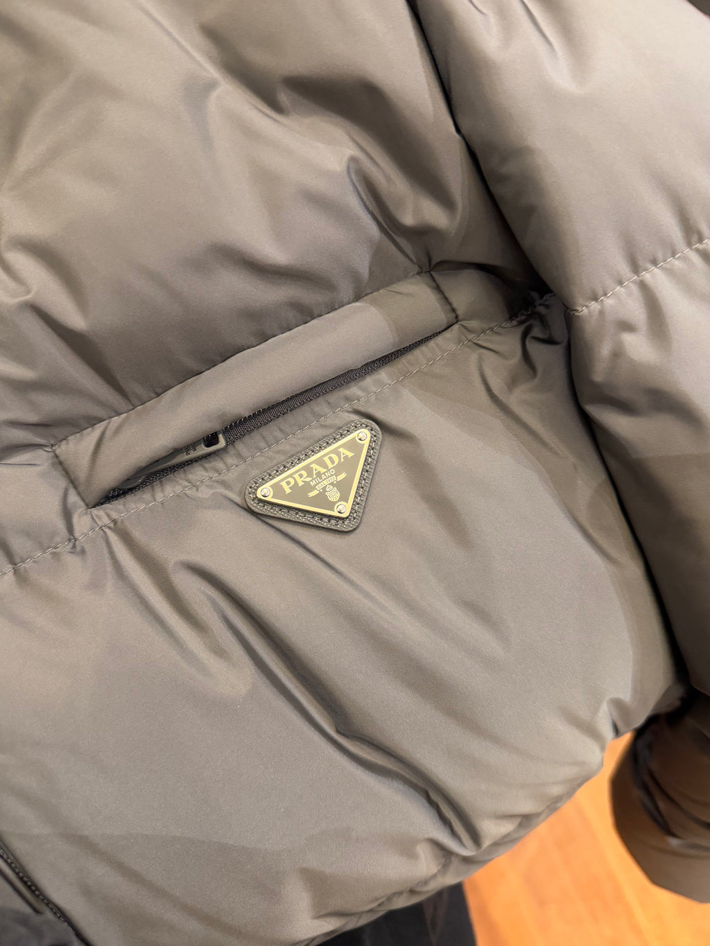Prada Oversized Re-Nylon
Down Jacket - Grey
