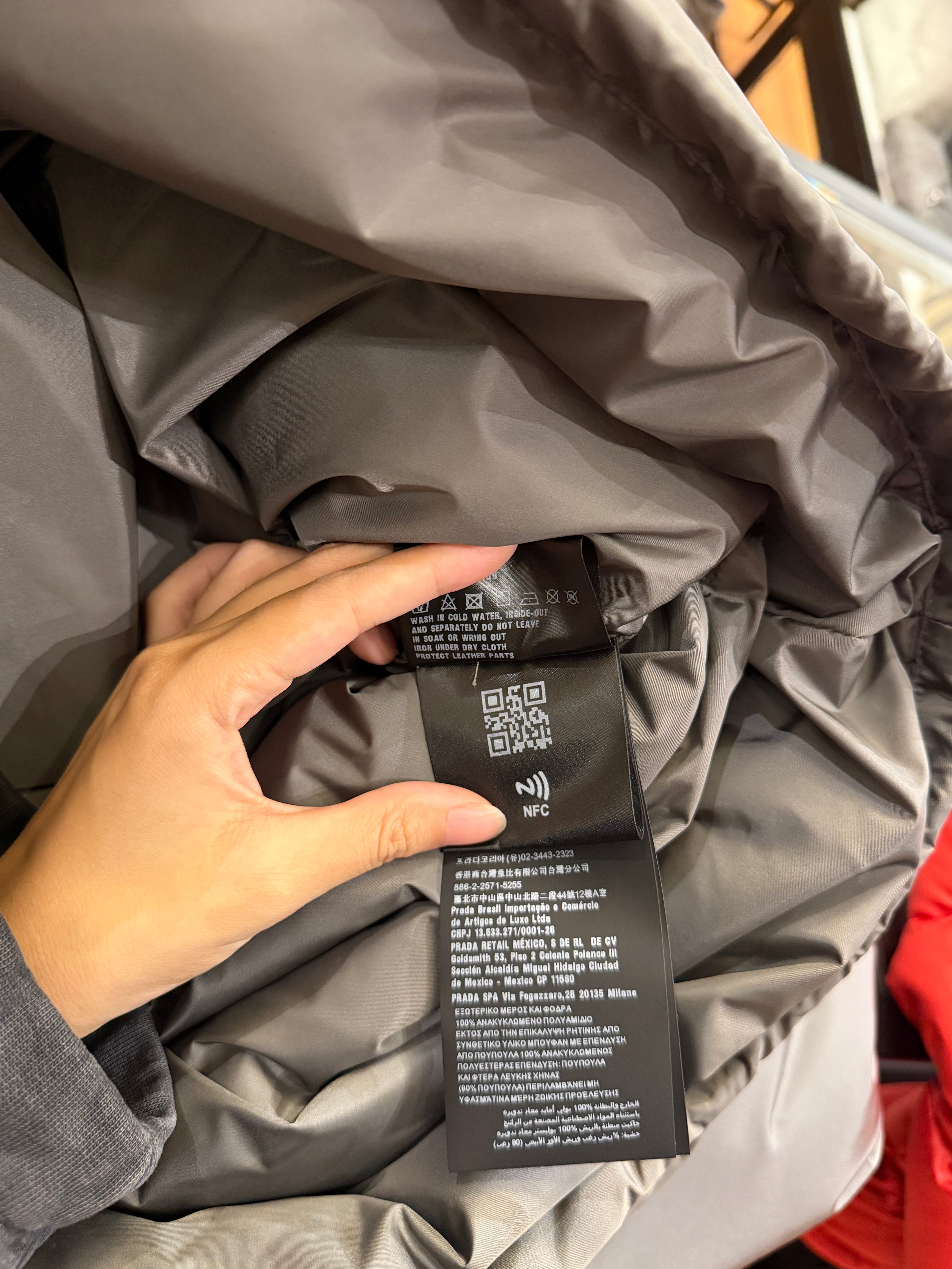 Prada Oversized Re-Nylon
Down Jacket - Grey