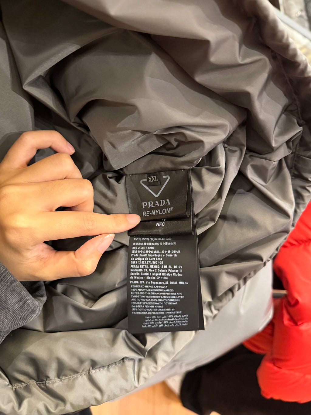 Prada Oversized Re-Nylon
Down Jacket - Grey
