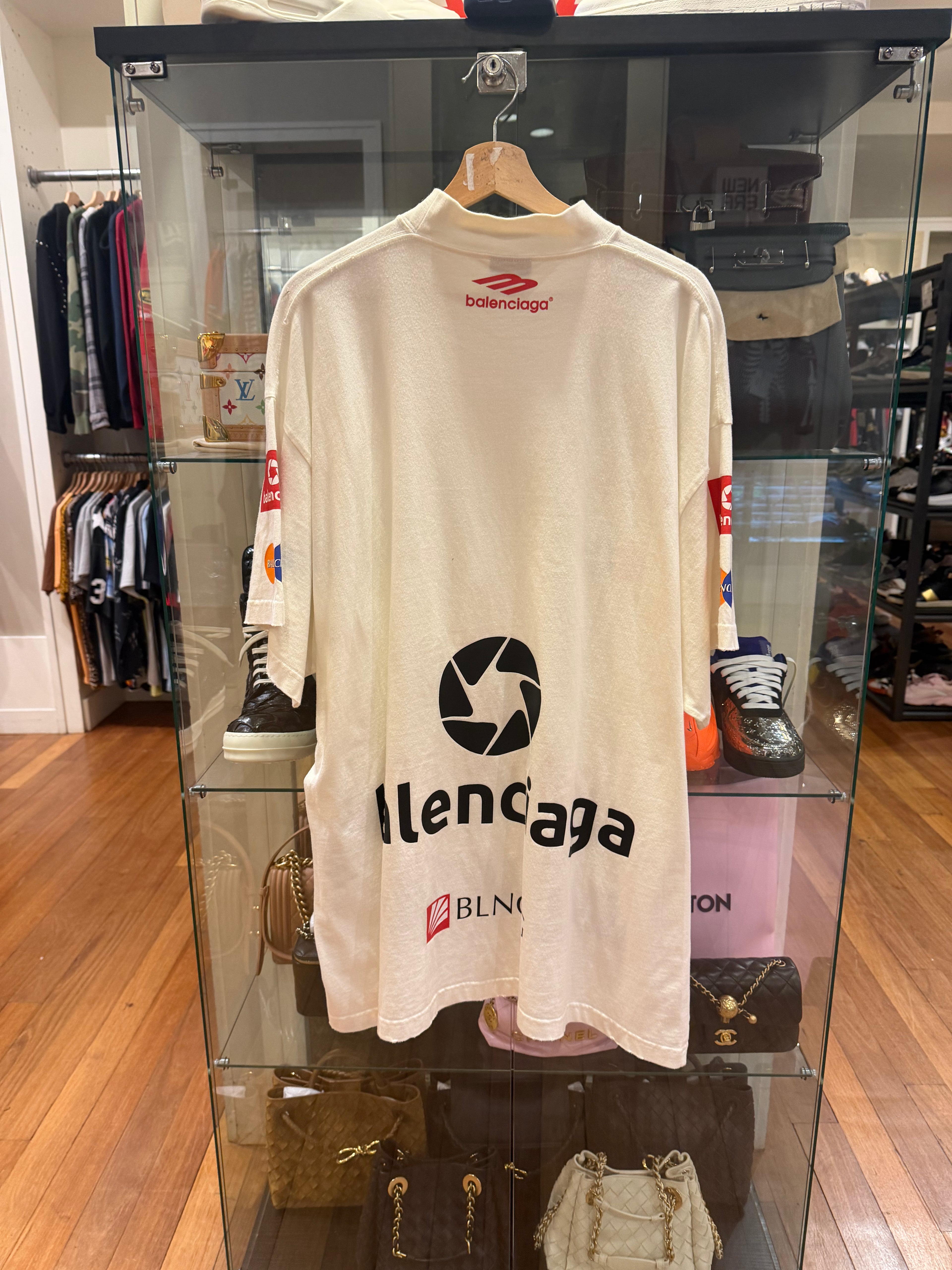 Balenciaga Top League Oversized Tee - White