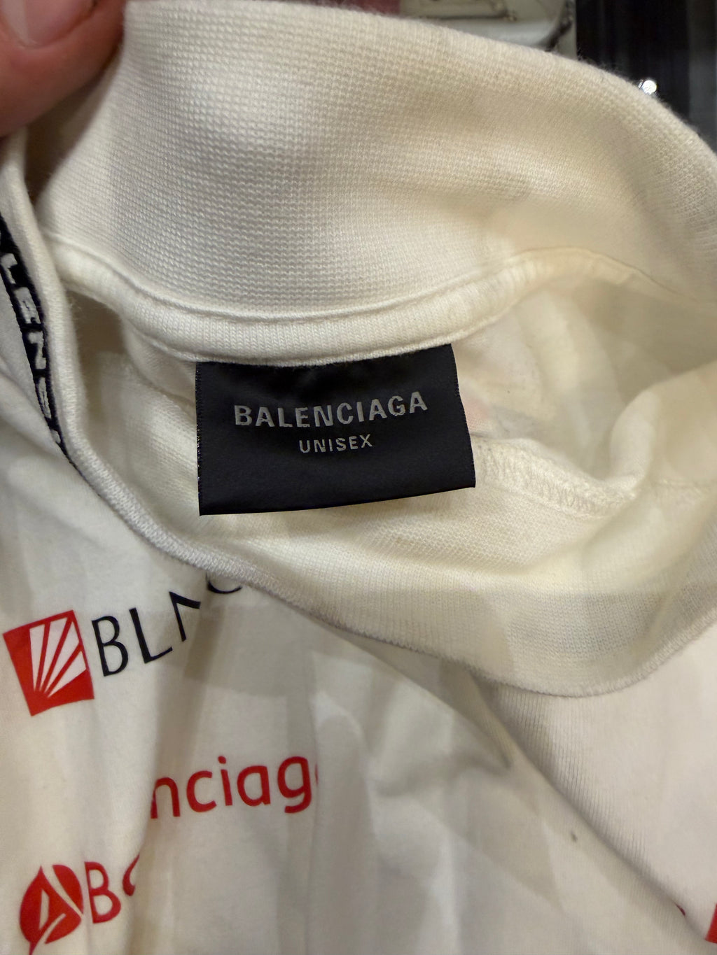 Balenciaga Top League Oversized Tee - White
