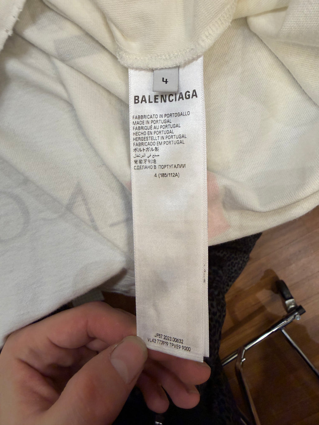 Balenciaga Top League Oversized Tee - White