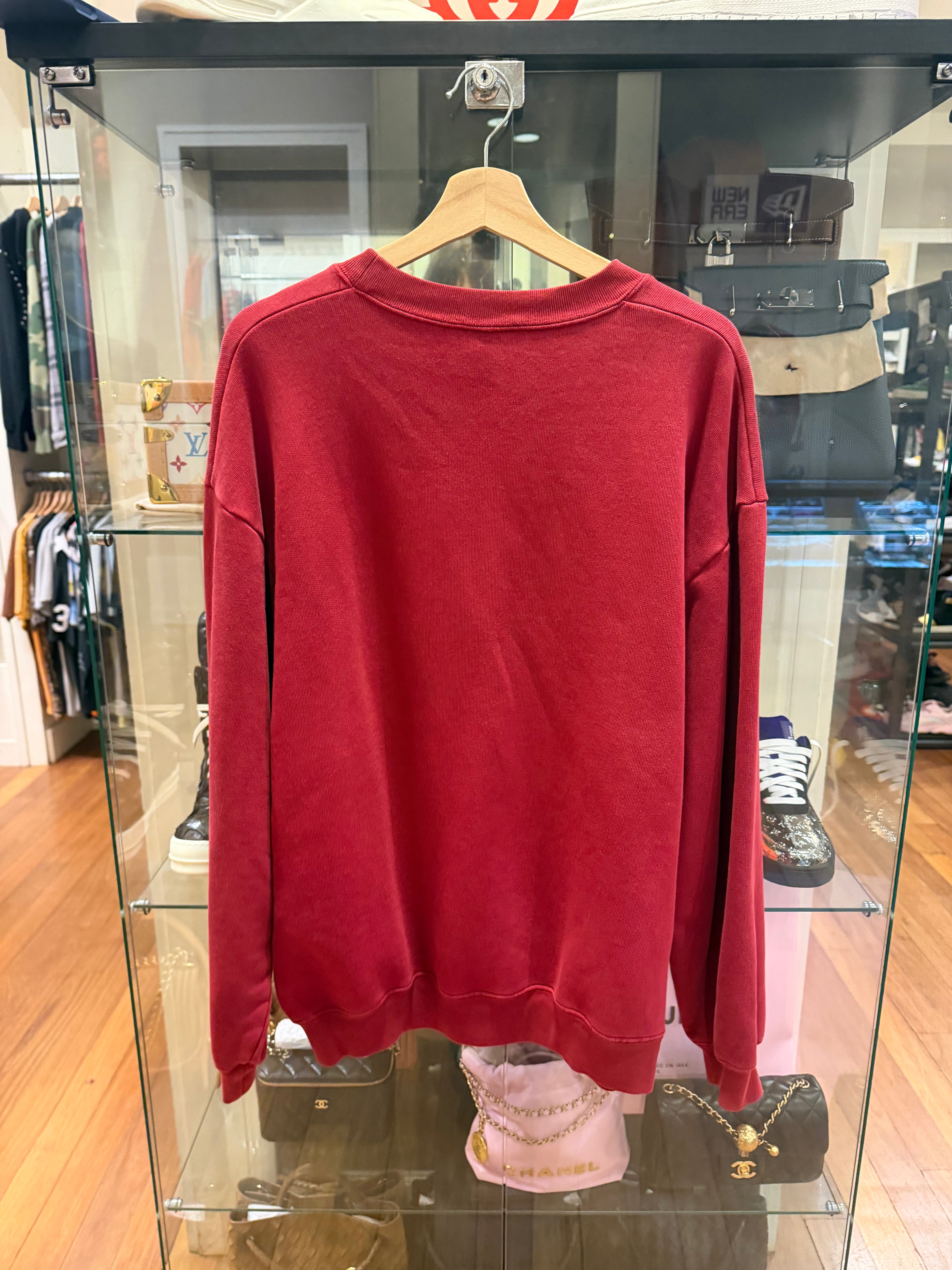 Balenciaga Small Logo Crewneck - Red