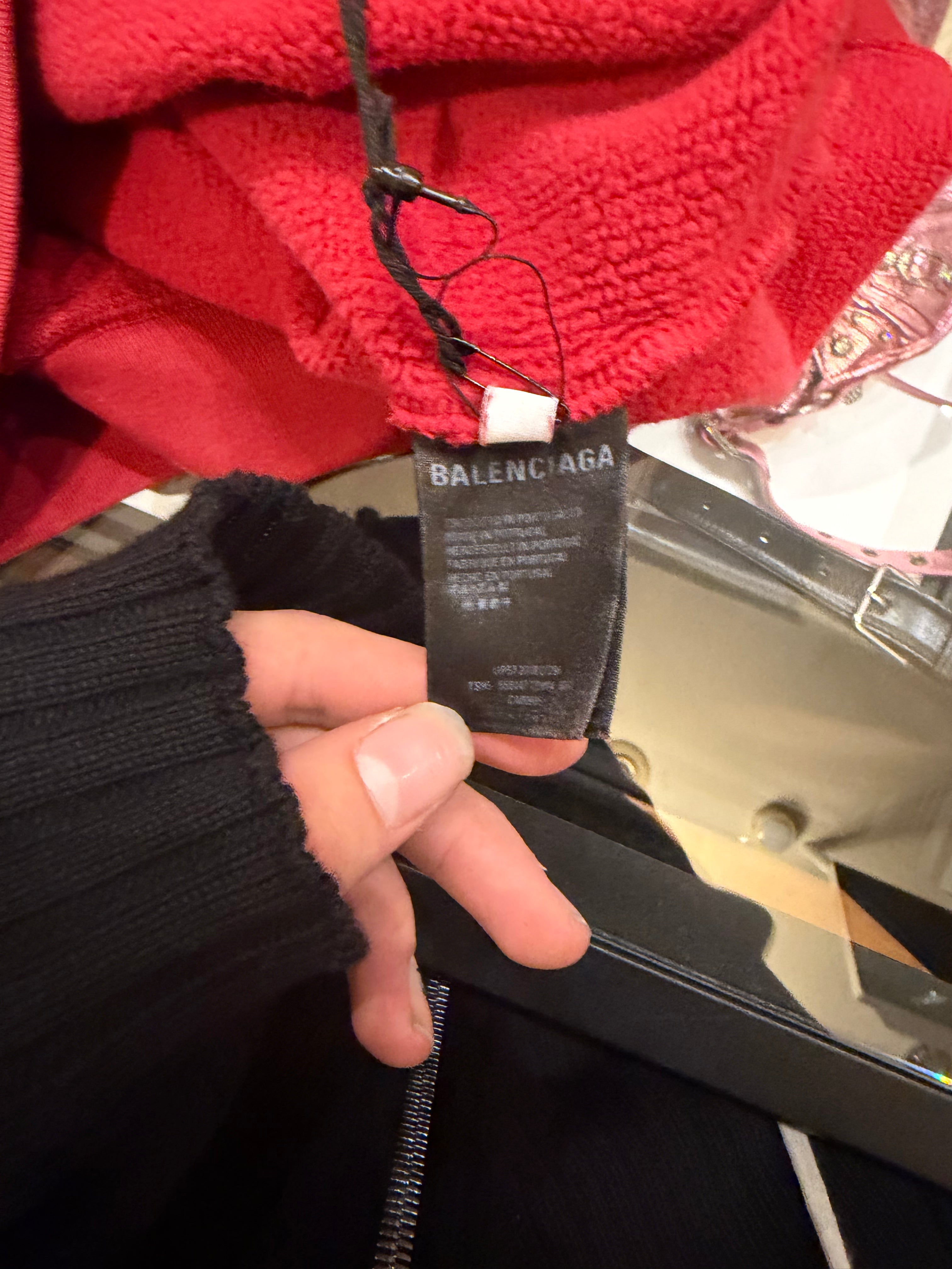 Balenciaga Small Logo Crewneck - Red