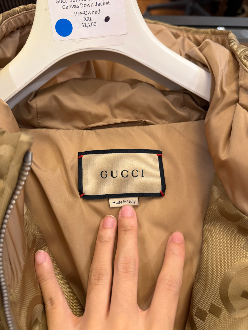 Gucci Jumbo GG Jaquard
Canvas Down Jacket