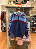 Supreme Big Logo Paneled
Zip Up Hoodie - Blue