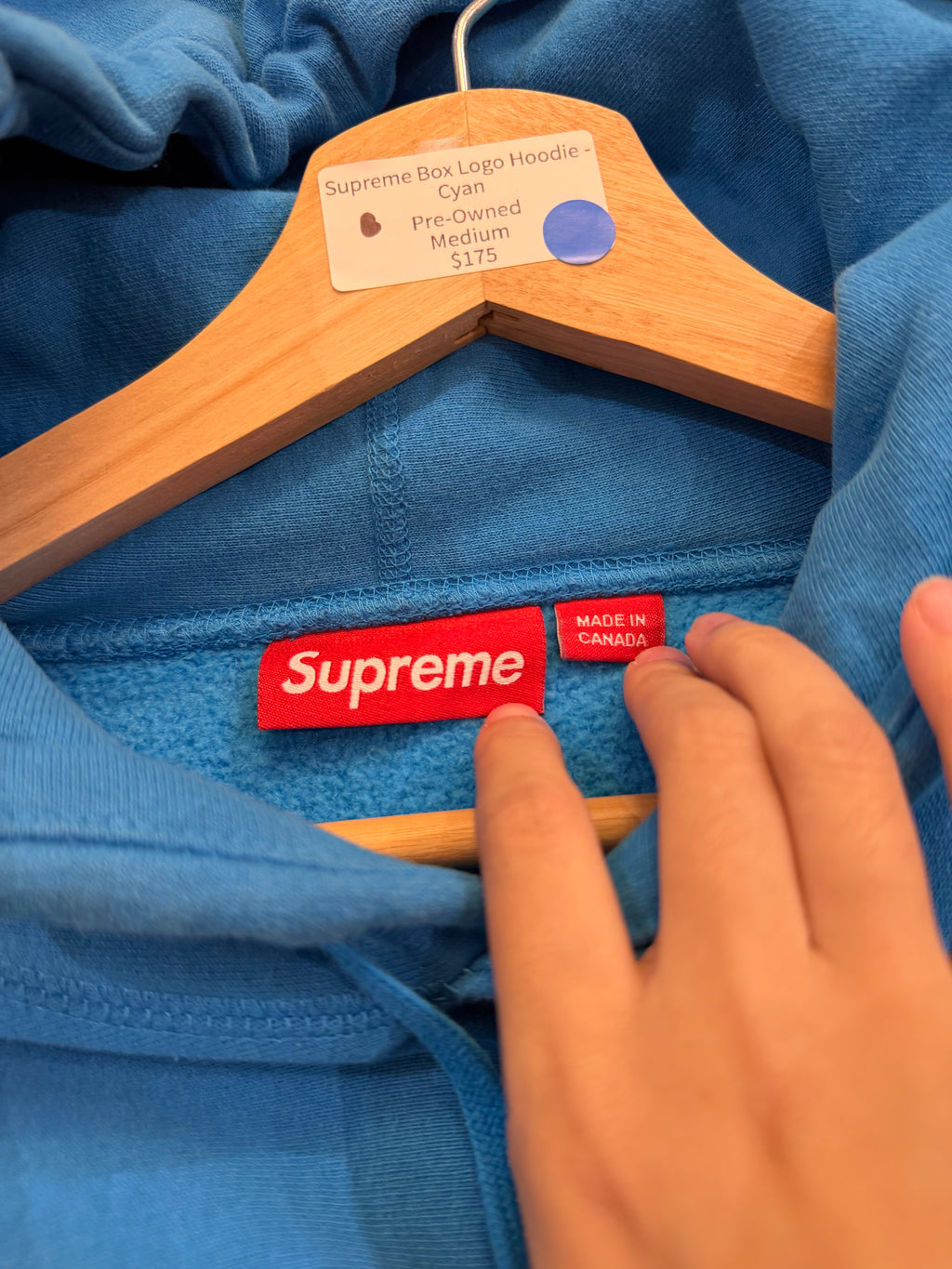 Supreme Box Logo Hoodie -
Cyan