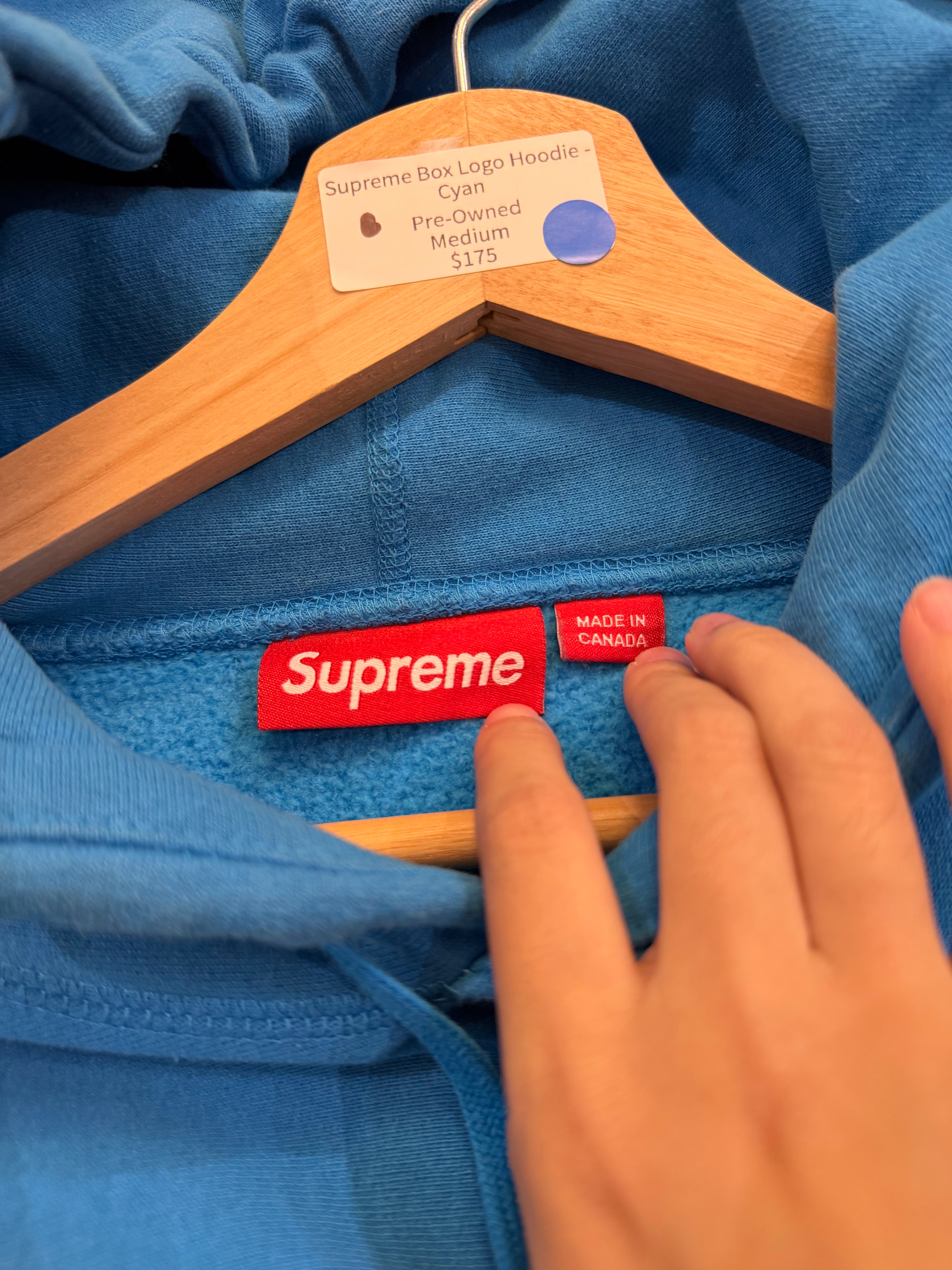 Supreme Box Logo Hoodie -
Cyan