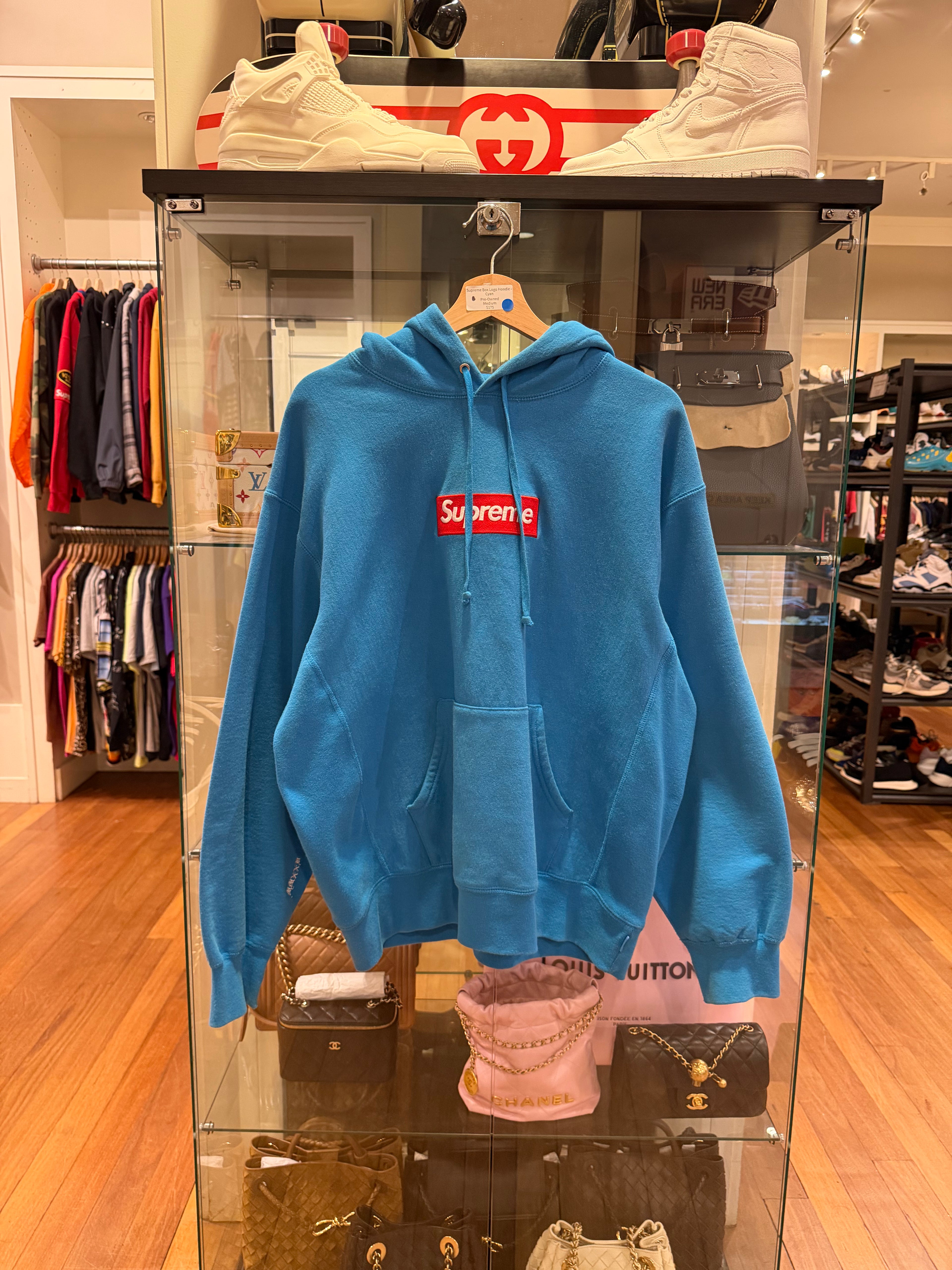Supreme Box Logo Hoodie -
Cyan