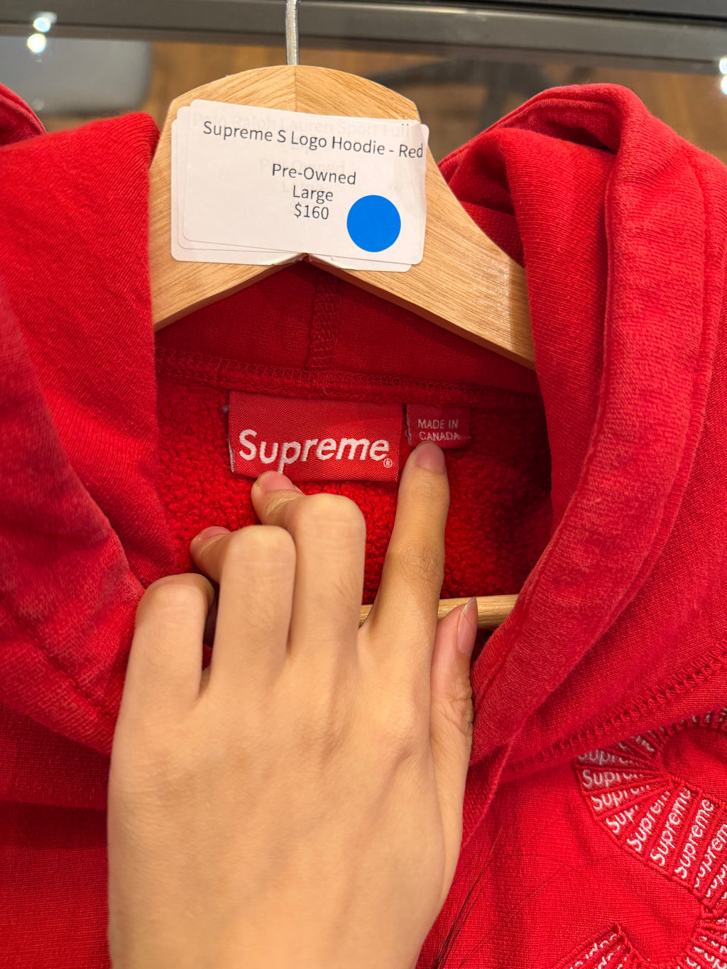 Supreme S Logo Hoodie - Red
