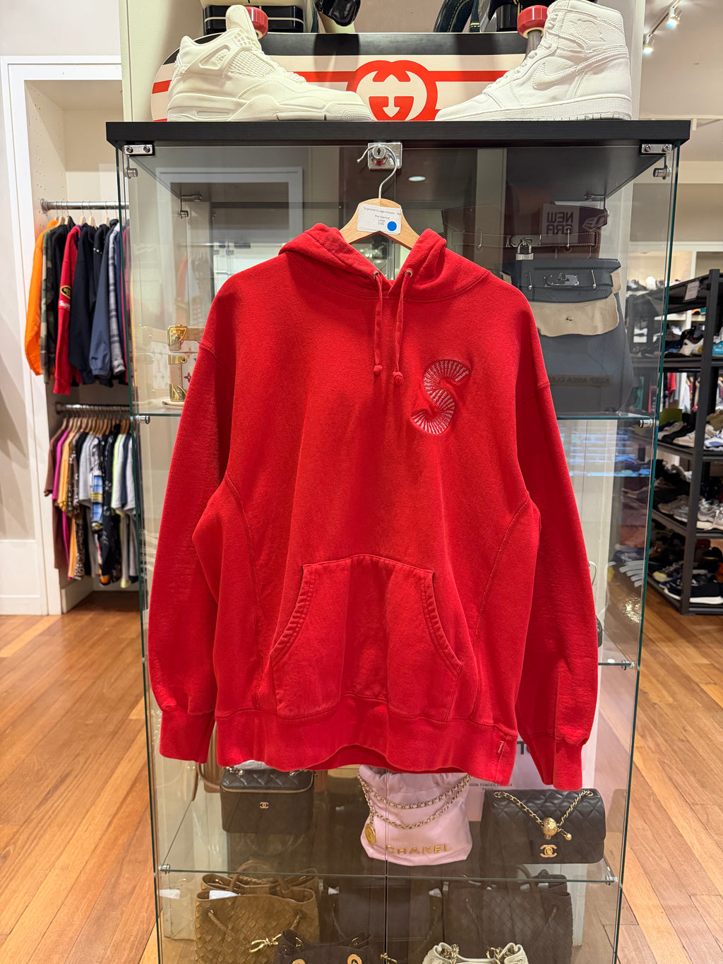 Supreme S Logo Hoodie - Red