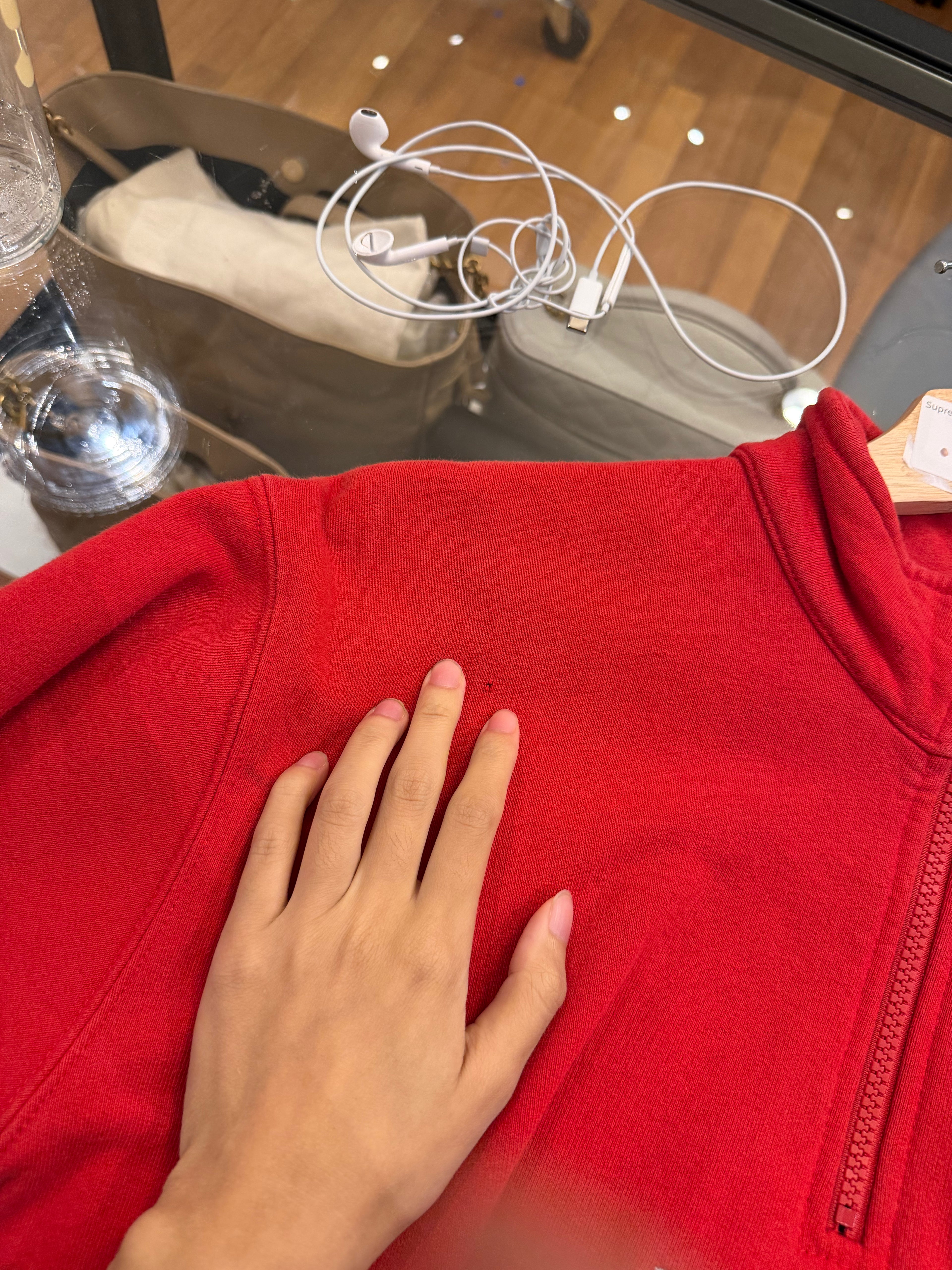 Supreme ‘Excellence’ Quarter Zip- Red